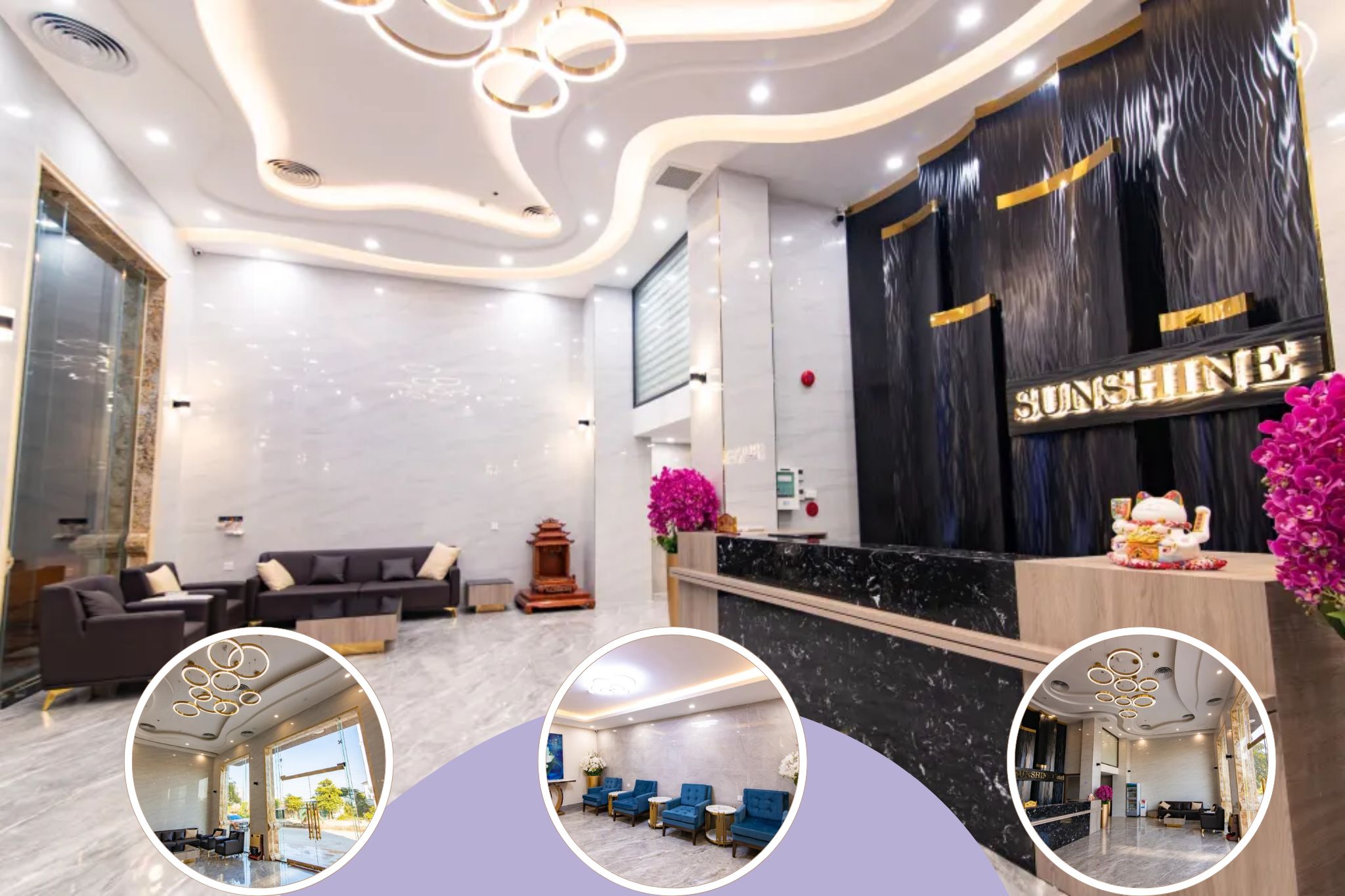 Không gian sảnh khách sạn Sunshine Hotel Móng Cái