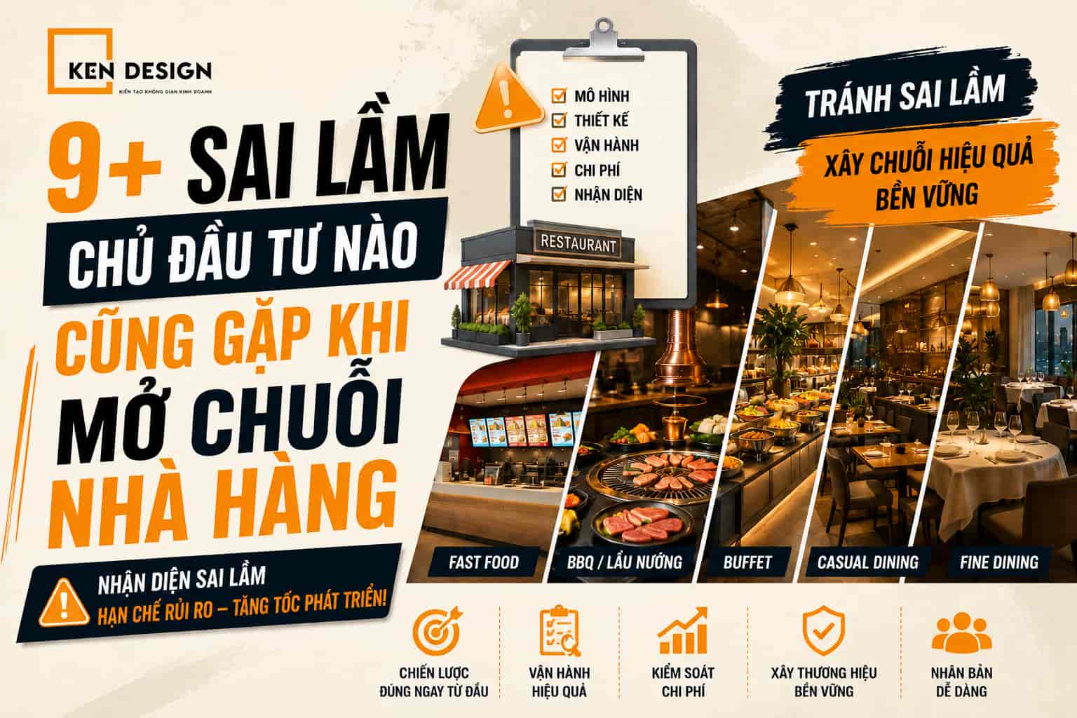 9+ Sai lầm phổ biến nhất khi mở chuỗi nhà hàng