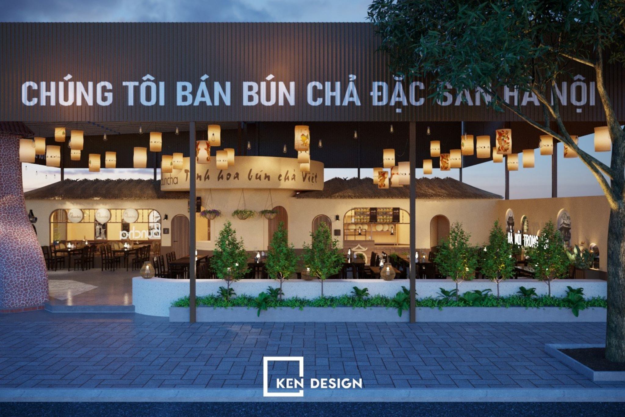 Thiết kế nhà hàng Ô Bun Cha