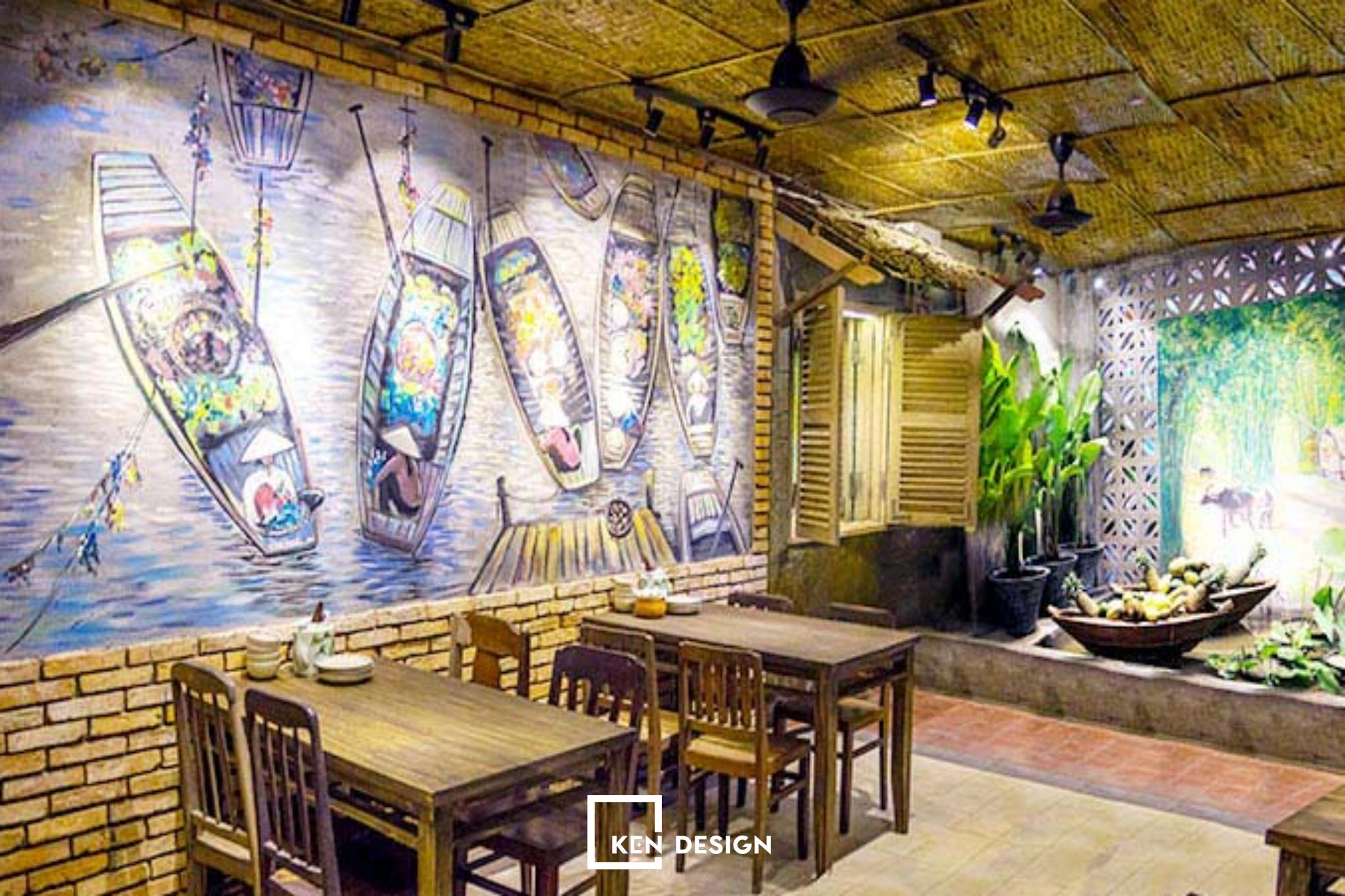 Trang trí quán ăn đồng quê ấn tượng mạnh với thực khách