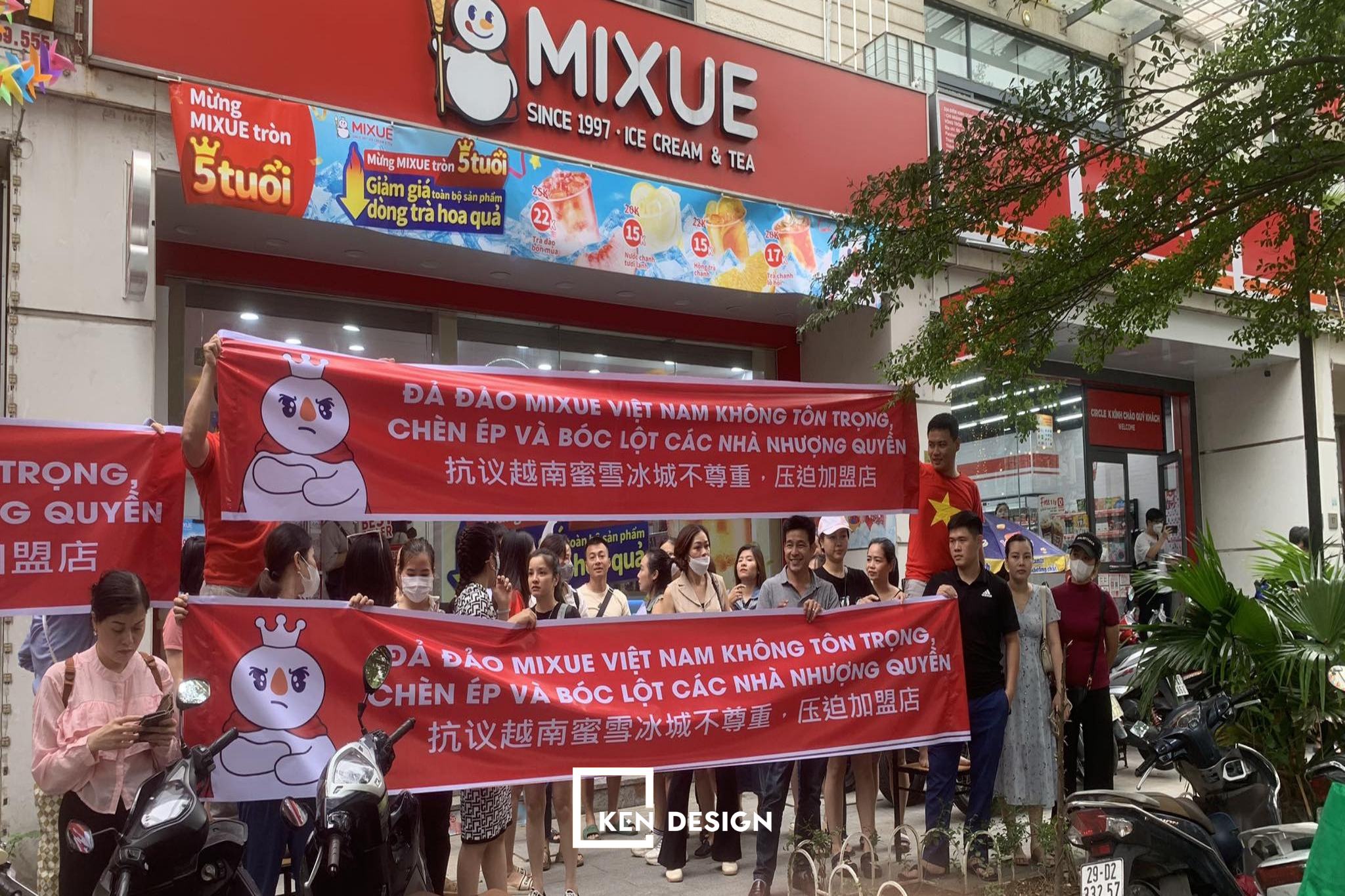 Chuỗi cửa hàng nhượng quyền Mixue biểu tình đòi quyền lợi