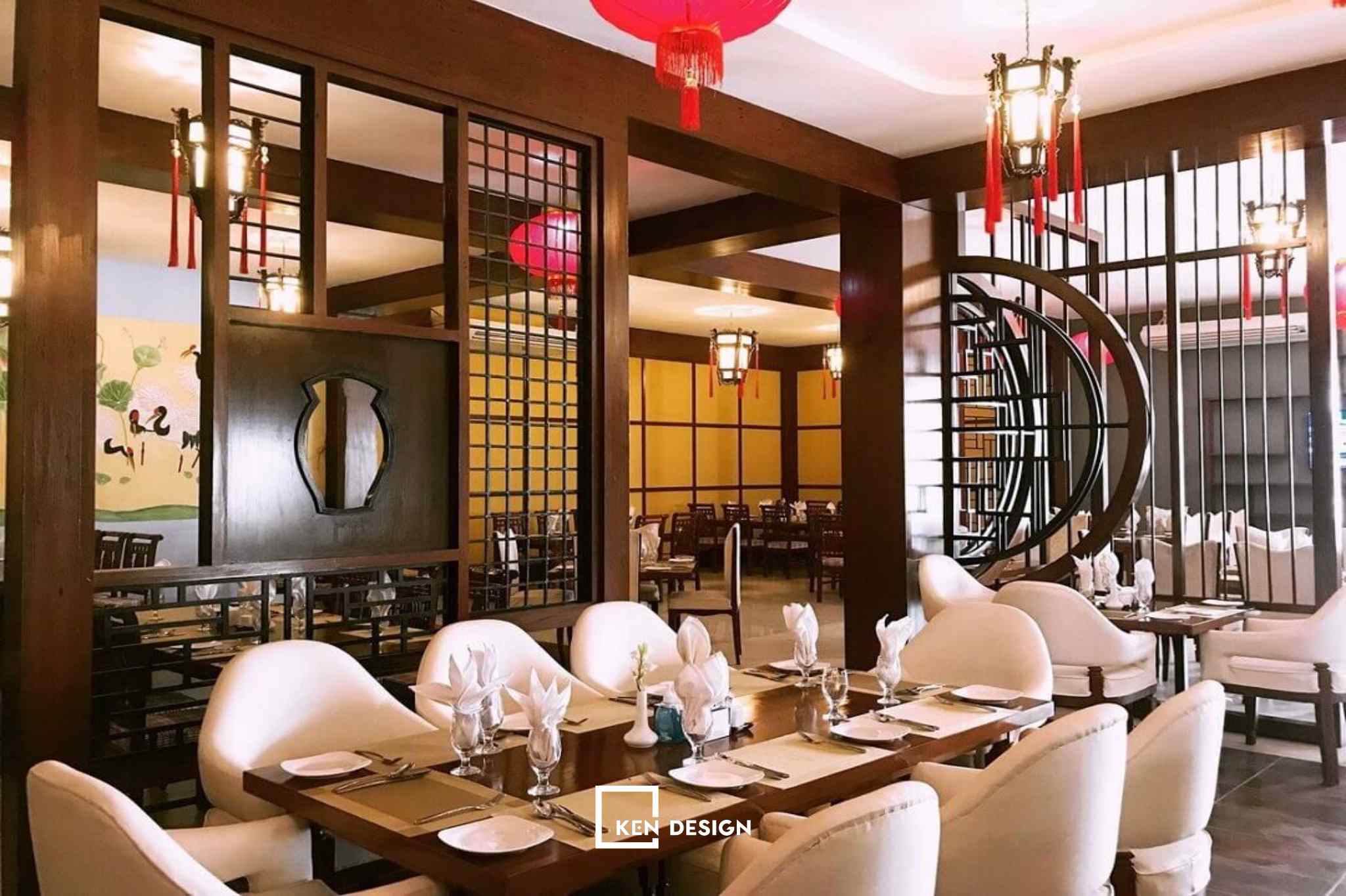 phong cách thiết kế nhà hàng Trung Quốc kiểu hiện đại