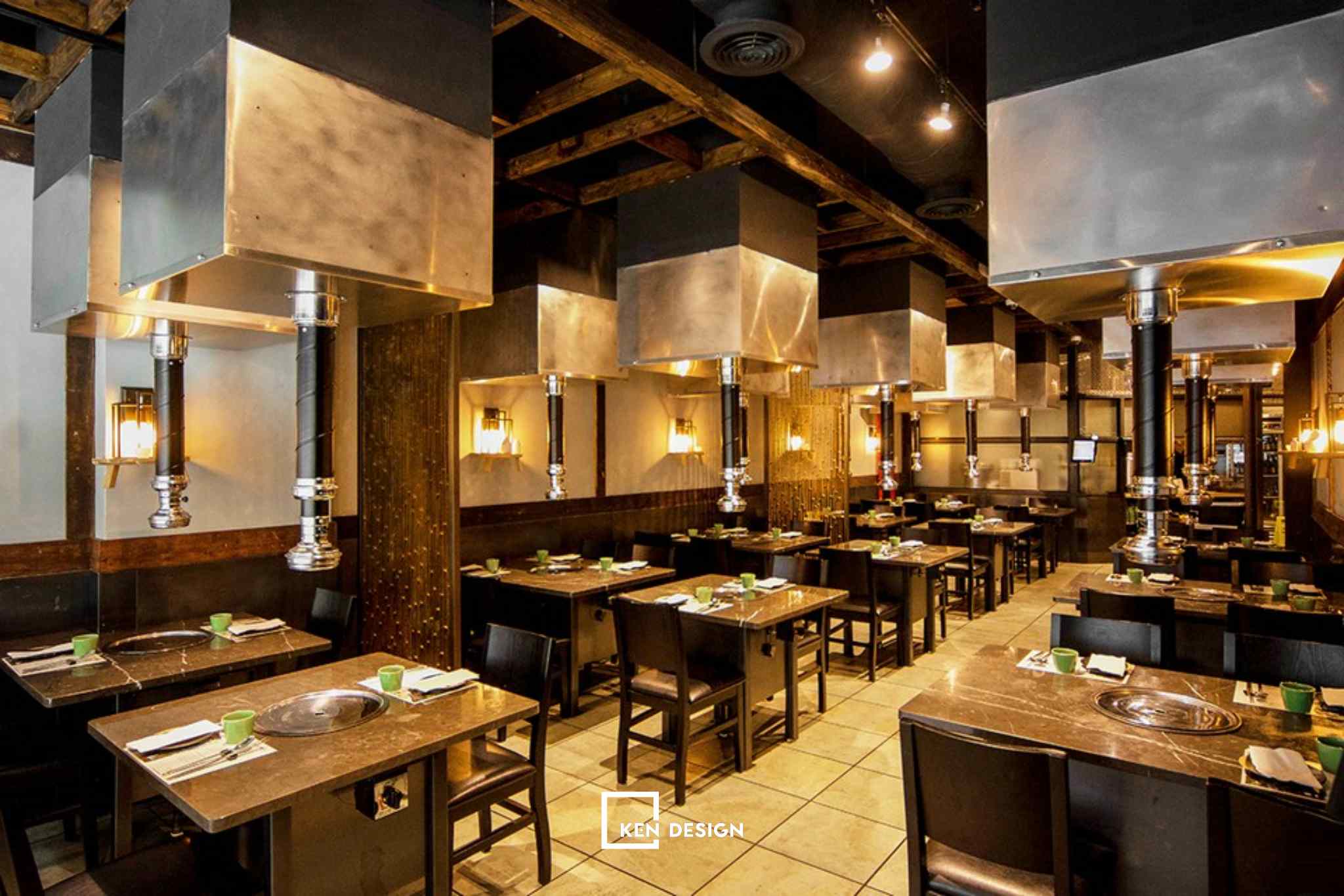 không gian thiết kế nhà hàng Hàn Quốc theo đa phong cách