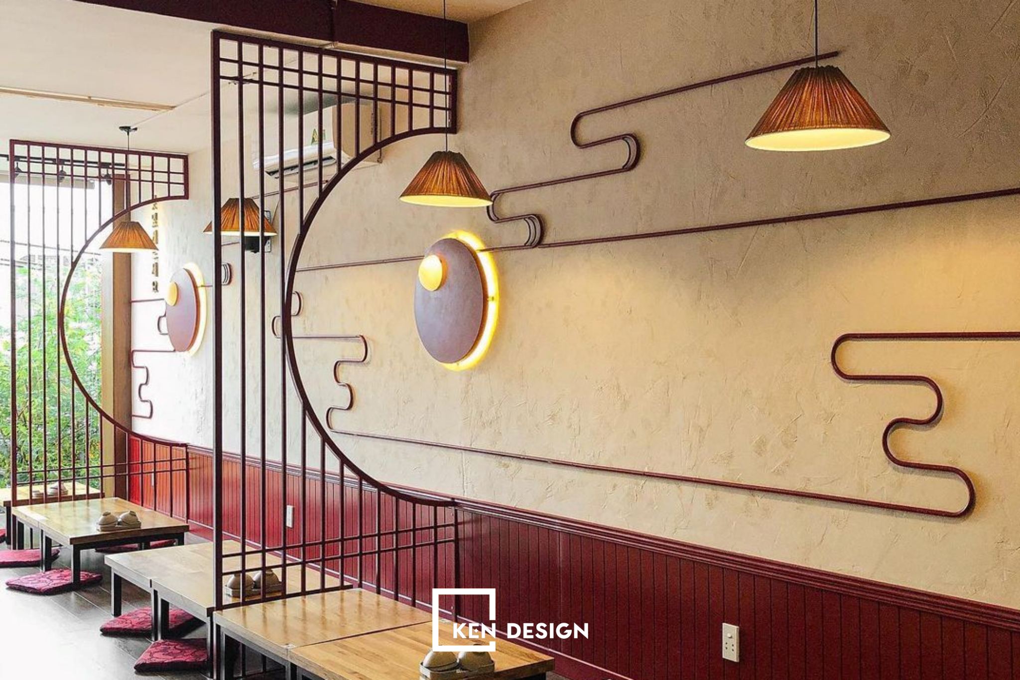 bức tường có thiết kế đẹp tại thiết kế busan korean food