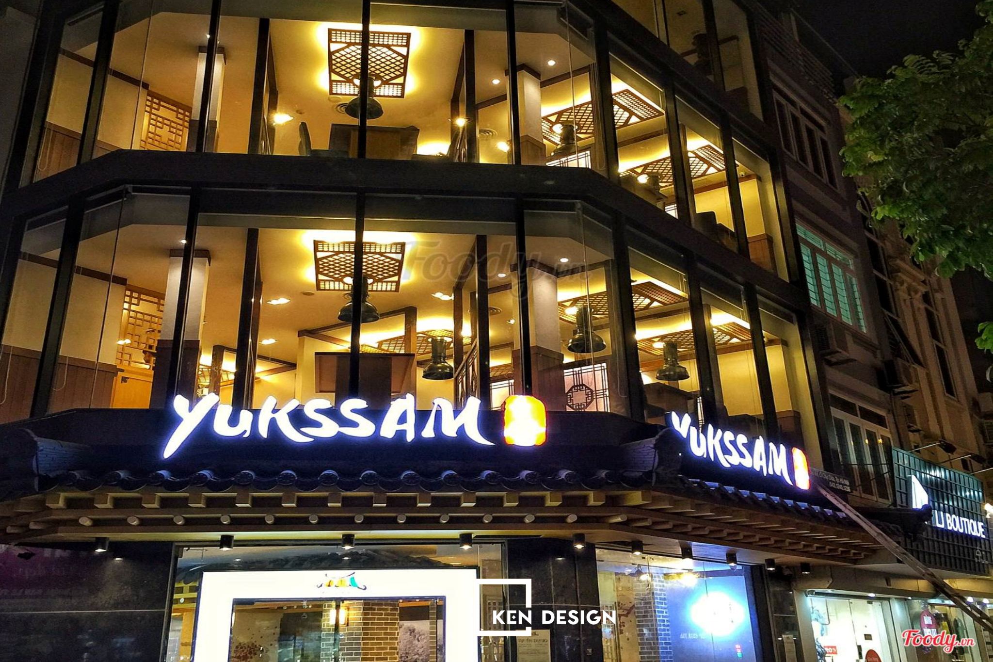 thiết kế nhà hàng yukssam bbq sáng bừng cả một góc trời
