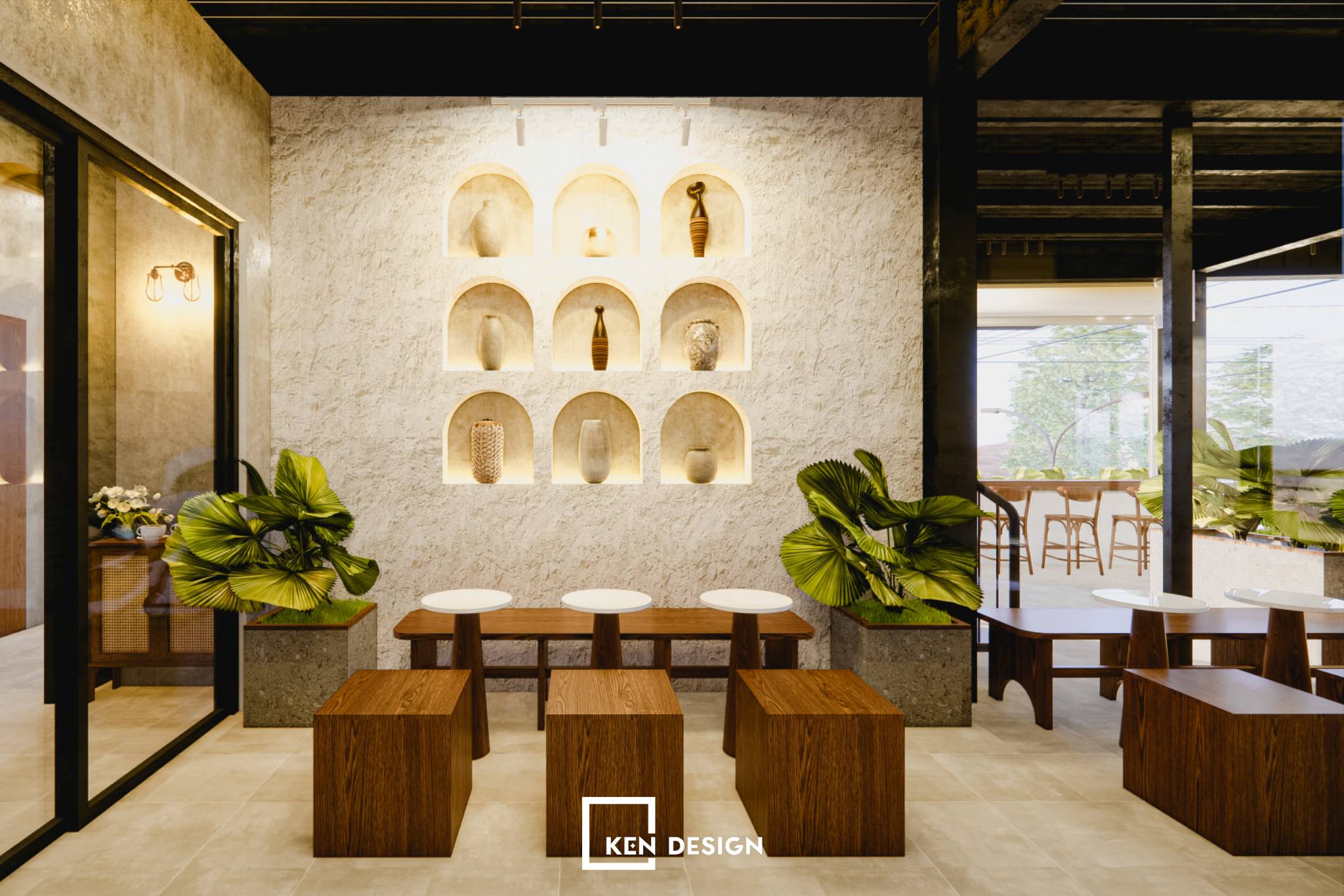 thiết kế quán tránh nóng