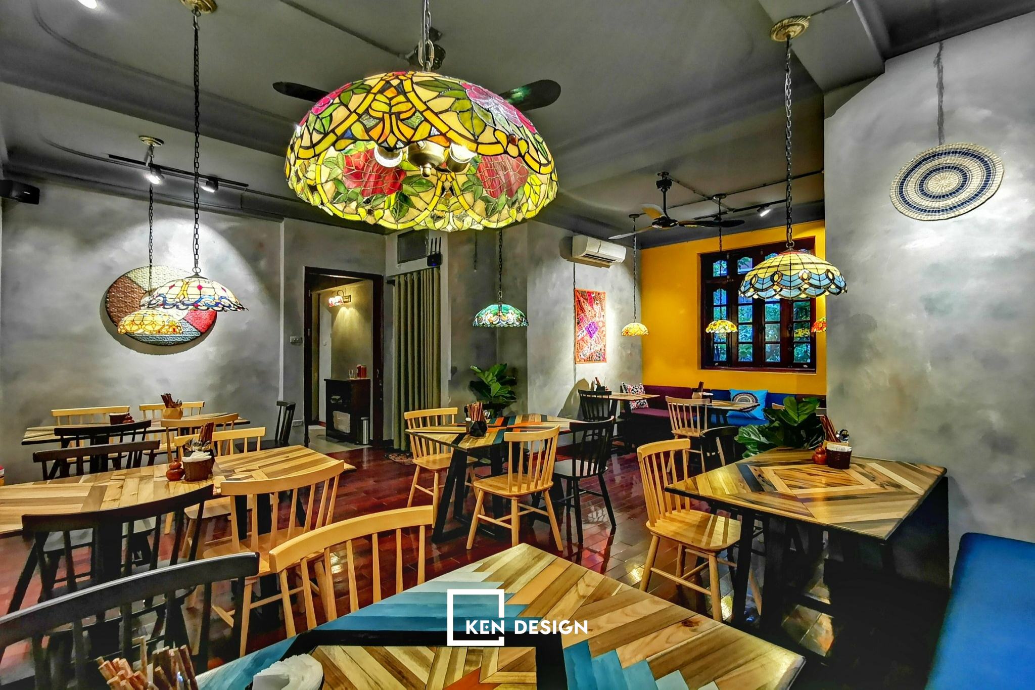 mẫu thiết kế nhà hàng buffet chay