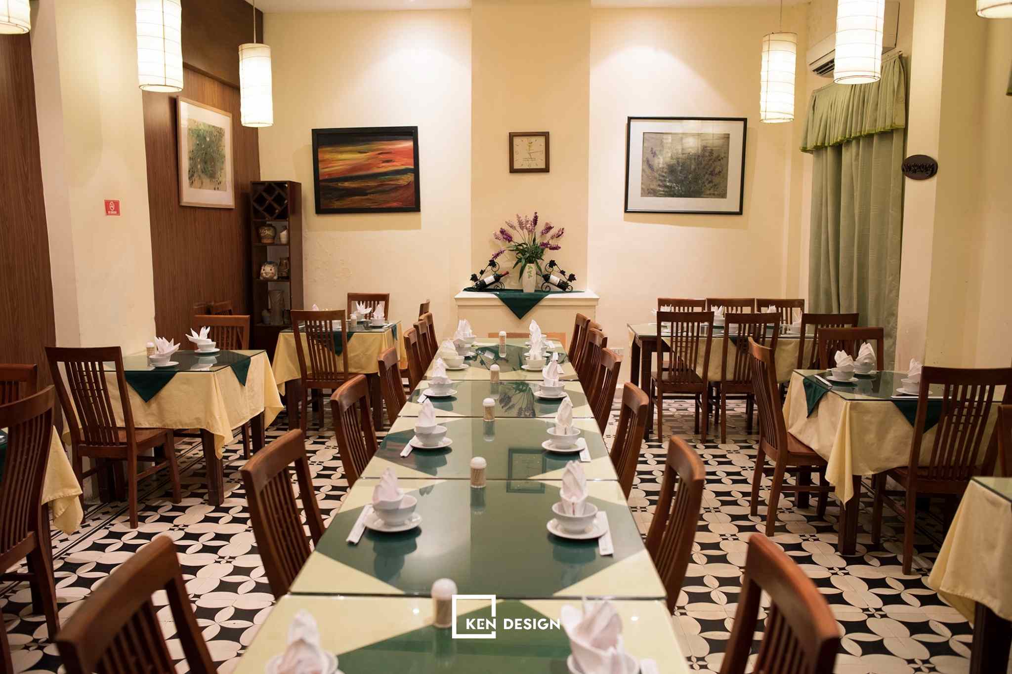 mẫu thiết kế nhà hàng buffet chay