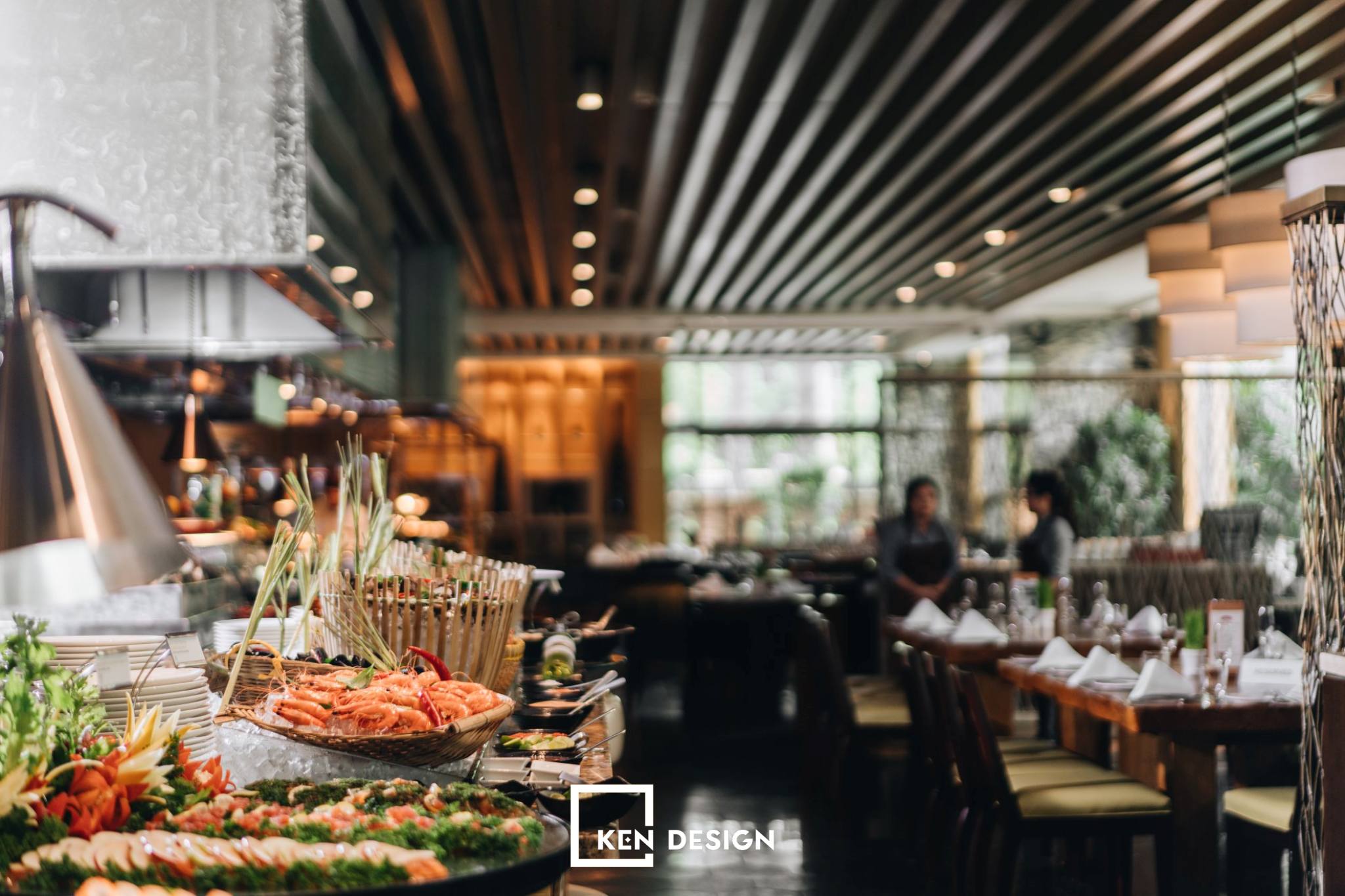 thiết kế nhà hàng buffet hải sản đẹp 