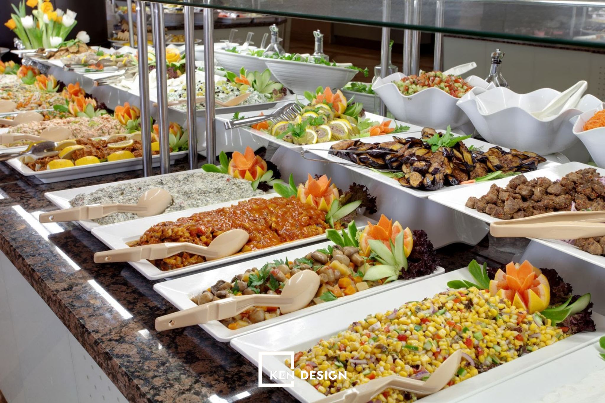 kinh nghiệm thiết kế quầy buffet