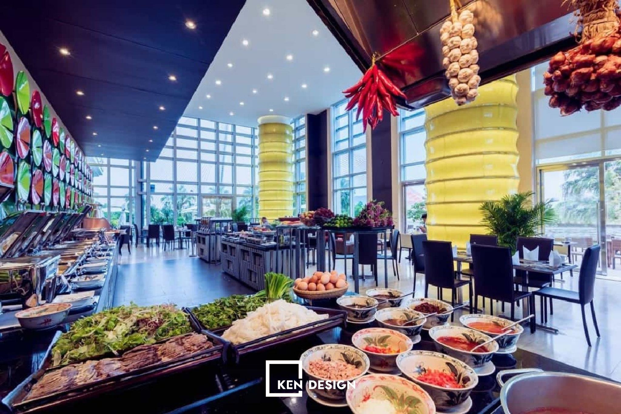 kinh nghiệm thiết kế quầy buffet