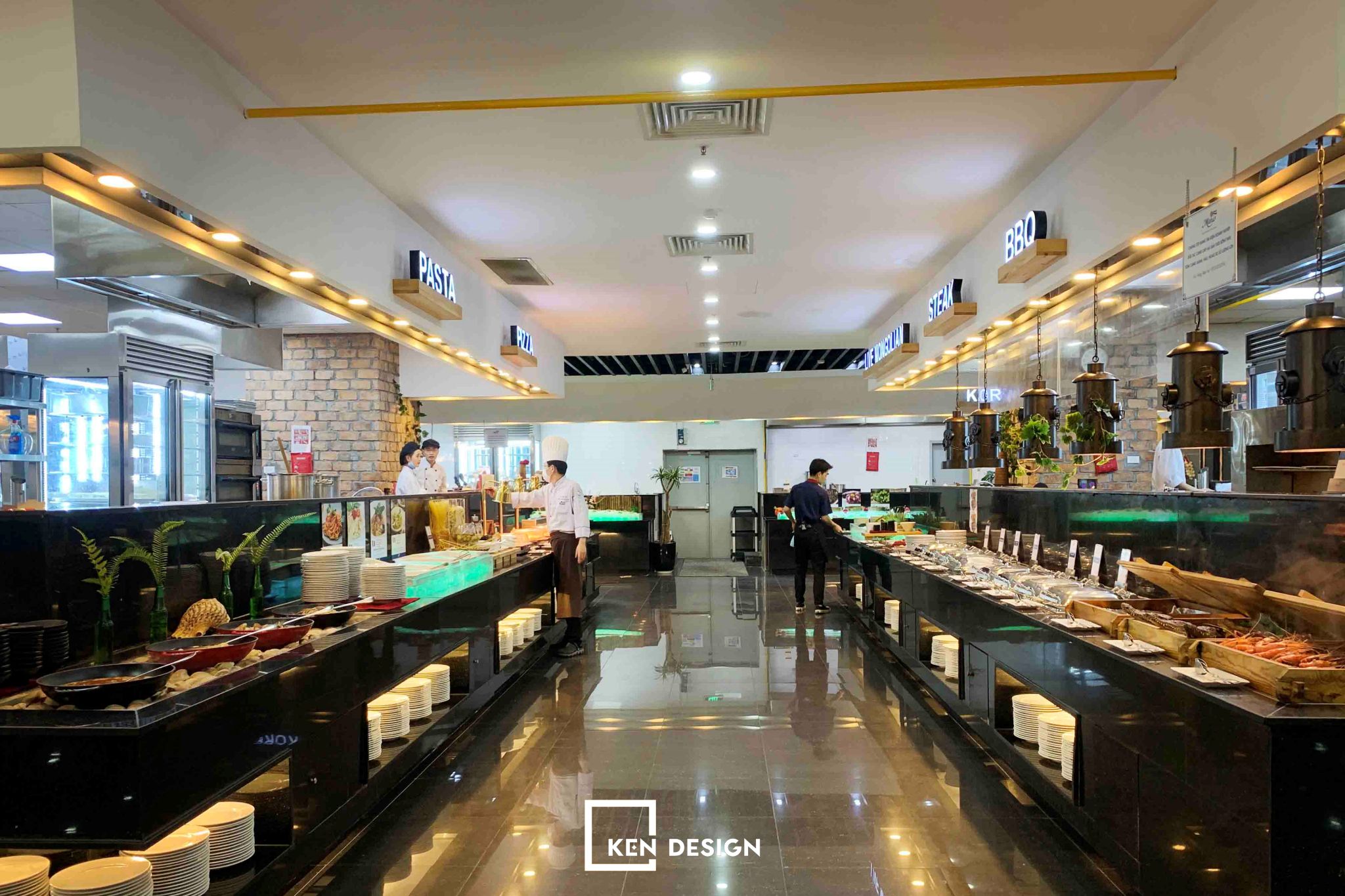 Thiết kế quầy buffet giá rẻ