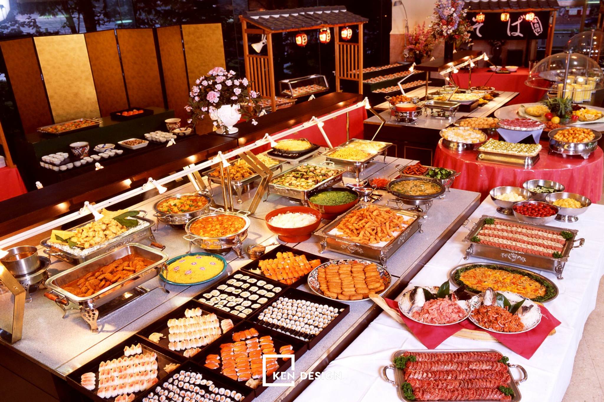 Thiết kế quầy buffet giá rẻ