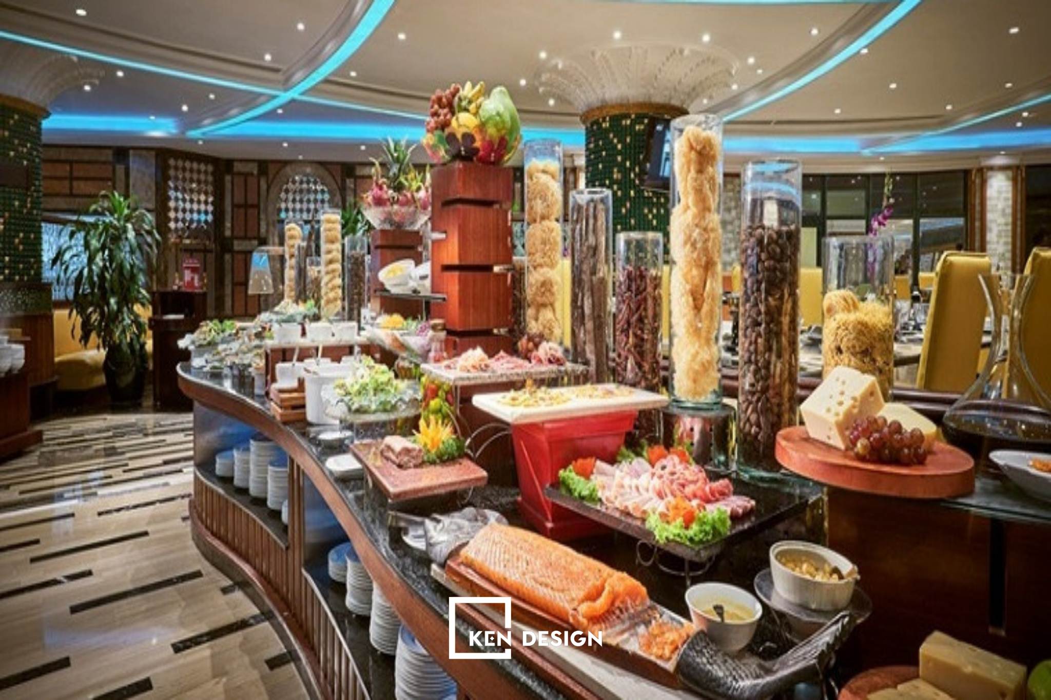 mẫu thiết kế nhà hàng buffet đón đầu xu hướng