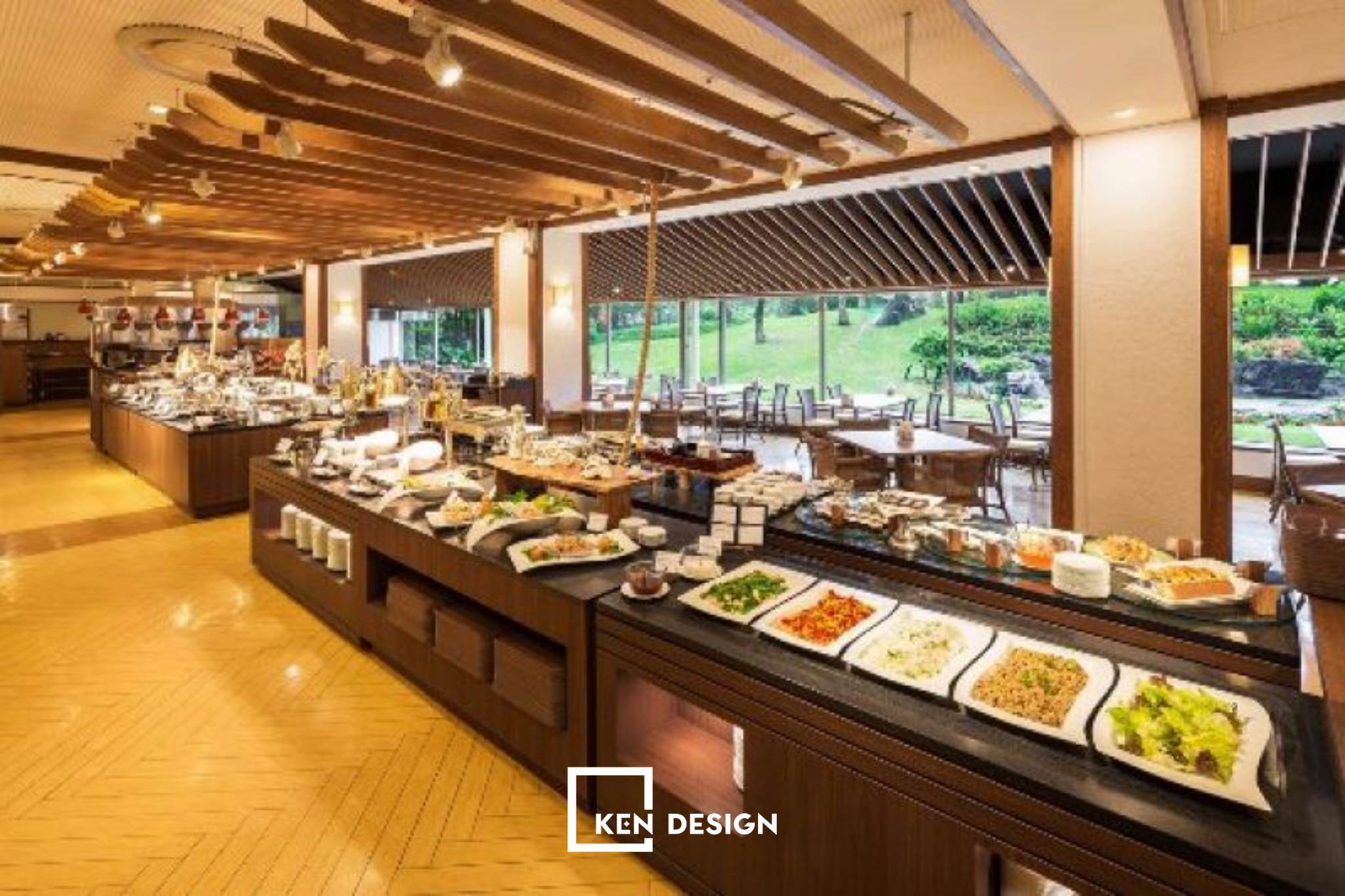 mẫu thiết kế nhà hàng buffet đón đầu xu hướng