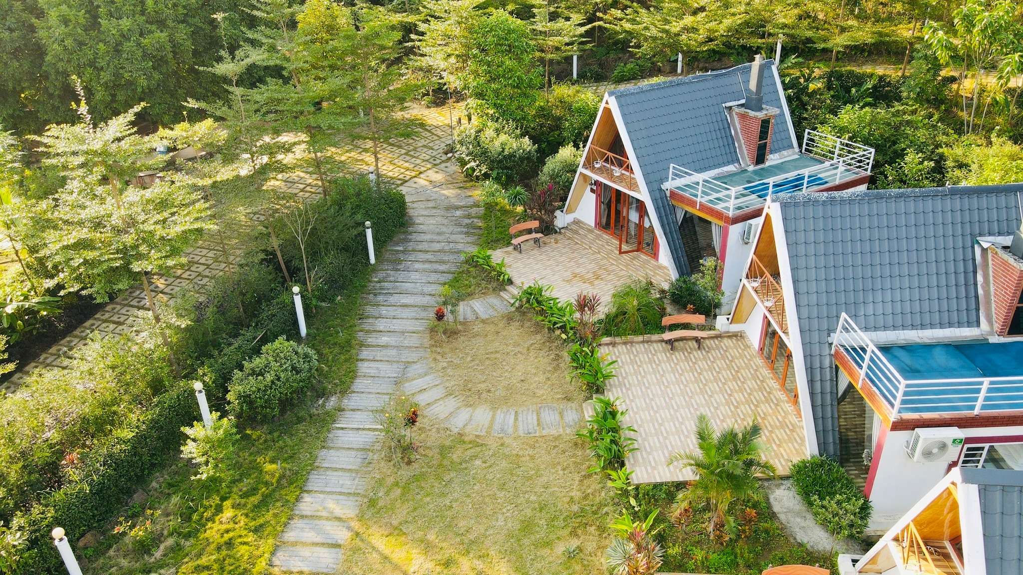 Homestay Furano Retreat Hòa Bình nhìn từ trên cao