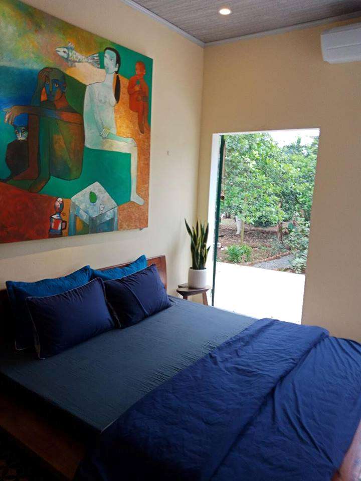 1 phòng ngủ khép kín có 1 giường đôi tại Giang House Homestay Hòa Bình