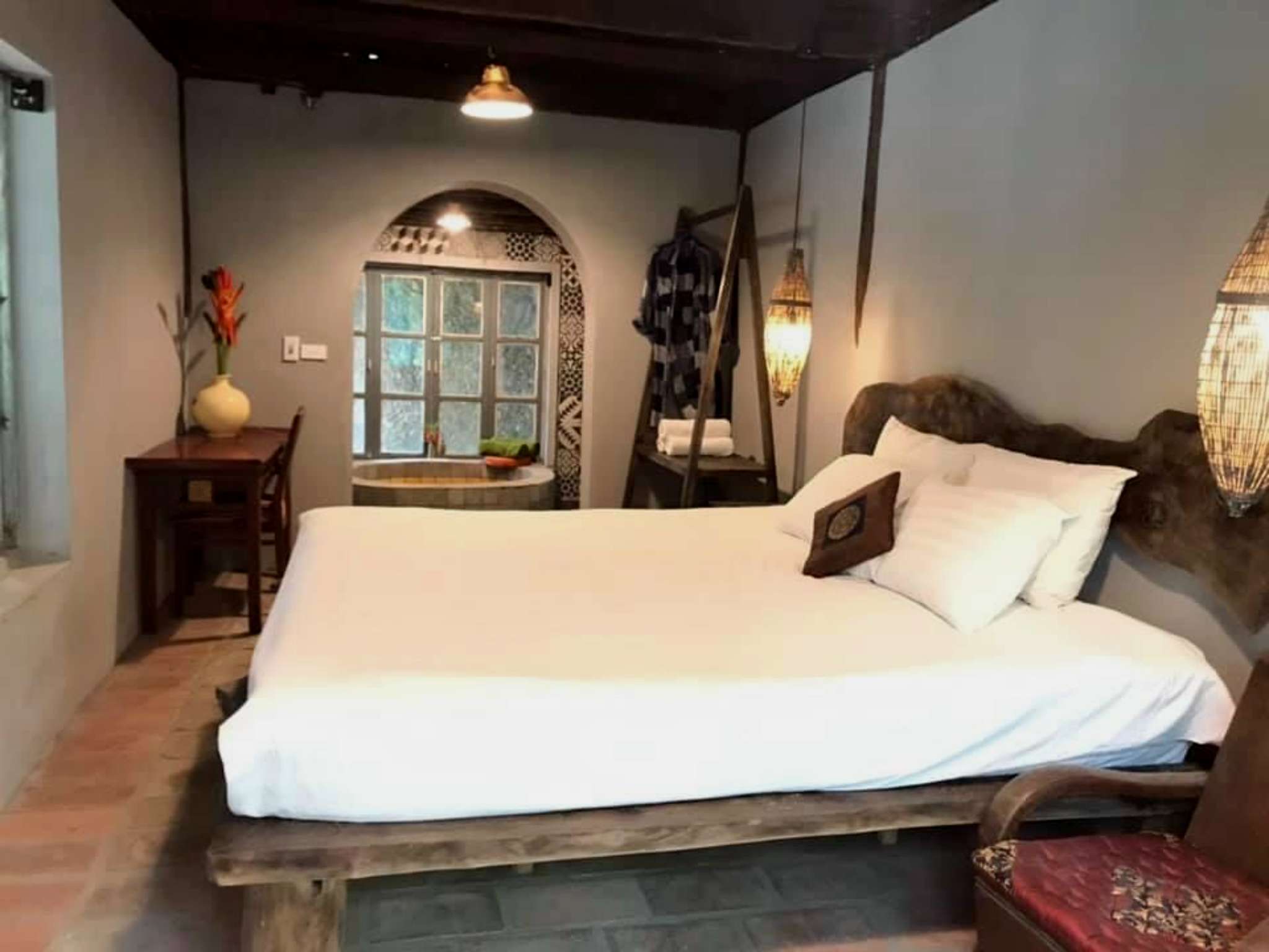 Thiết kế phòng đôi tại Nả Yên Homestay Hòa Bình