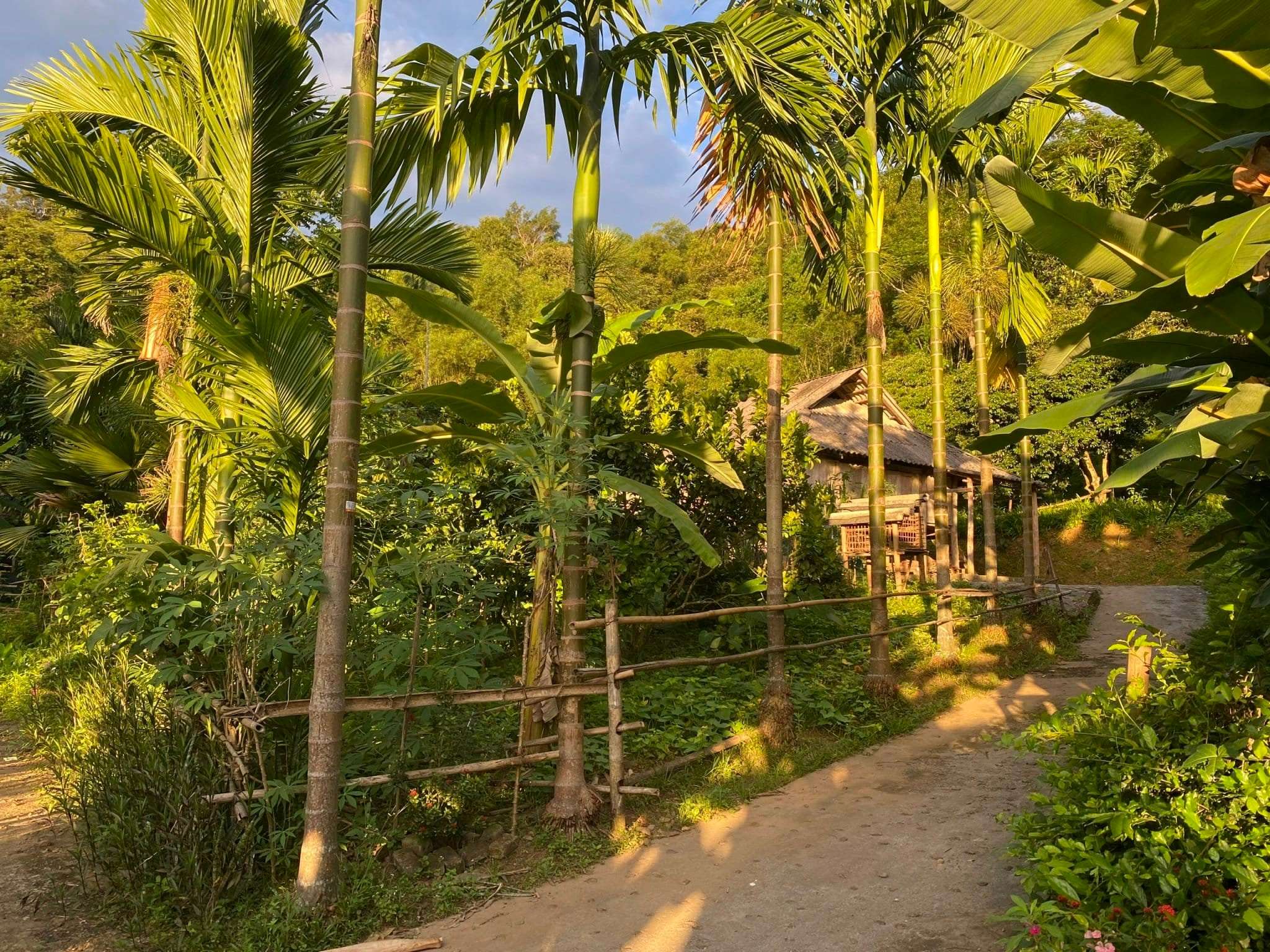 Review Mường Bi Homestay Hòa Bình - không gian ngoài trời