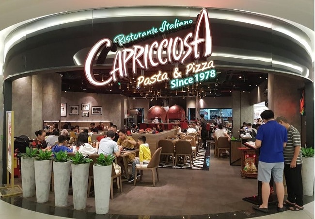 Capricciosa – Nhà hàng pasta và pizza Ý