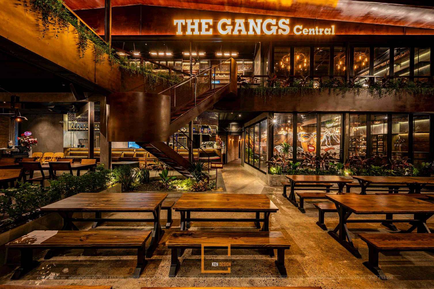 Thi công nhà hàng The Gangs Central Nguyễn Huệ