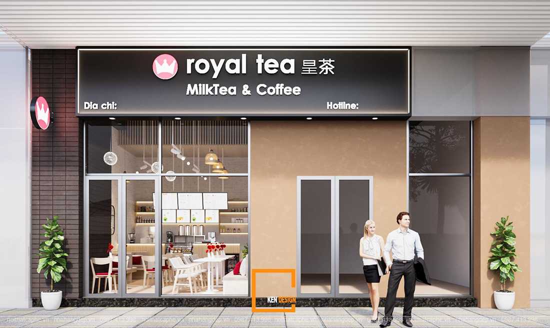 Thiết kế quán trà sữa Royal Tea - tân binh tại Bình Thạnh