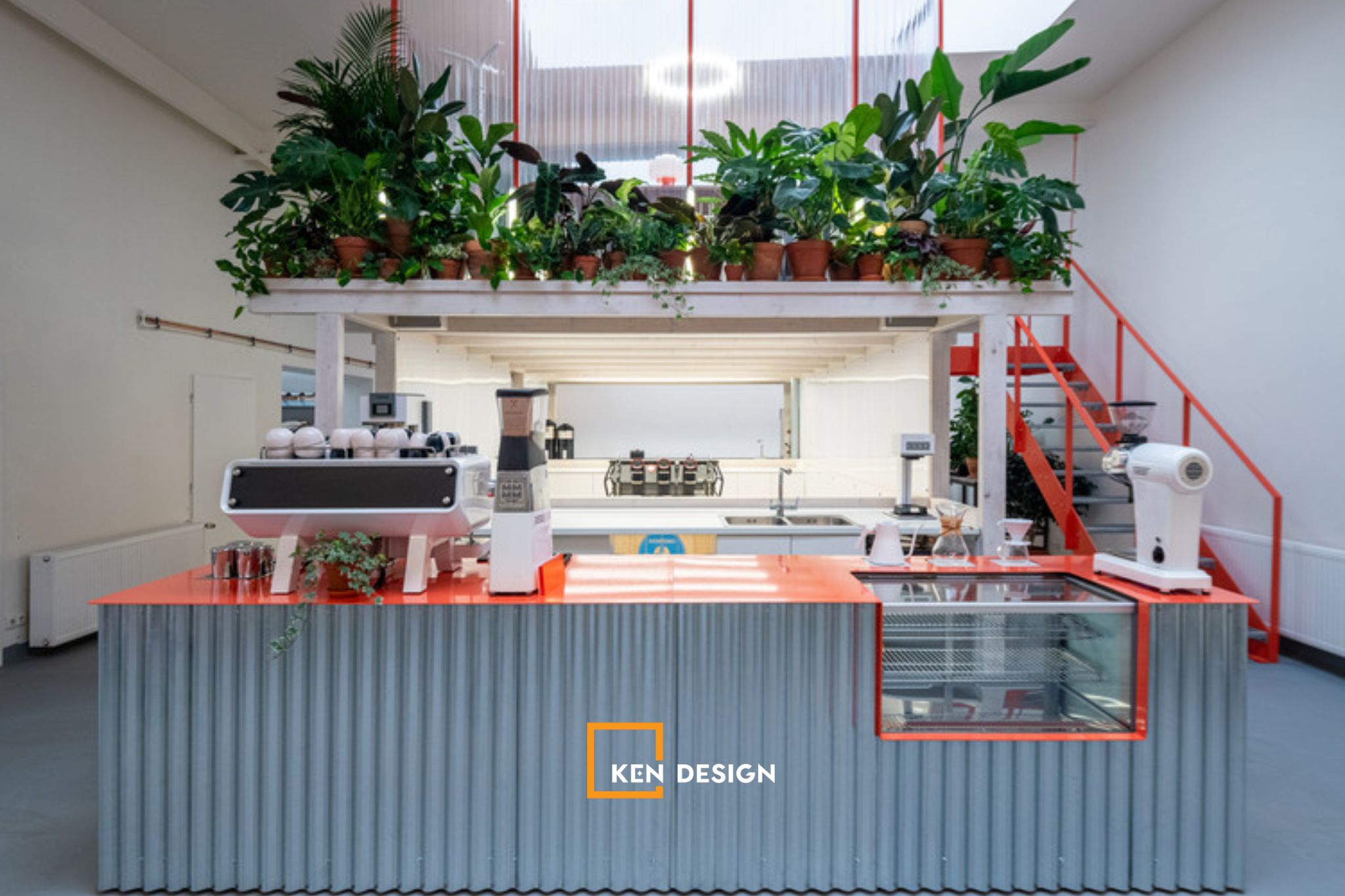 Phong cách modernism cho quán cafe nhỏ