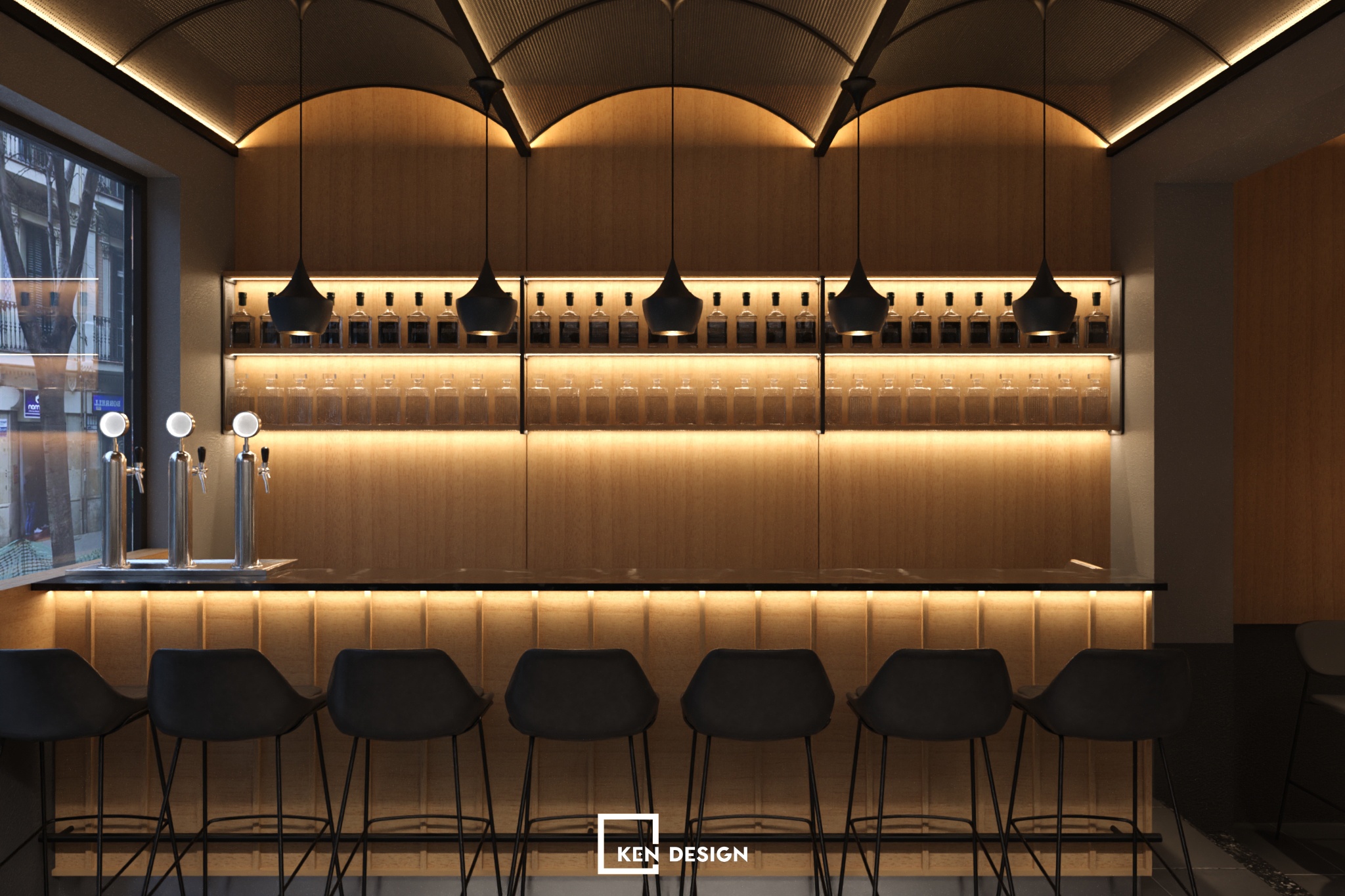 Thiết kế quán pub tại Barcelona - Hiện đại hoá tinh thần Việt