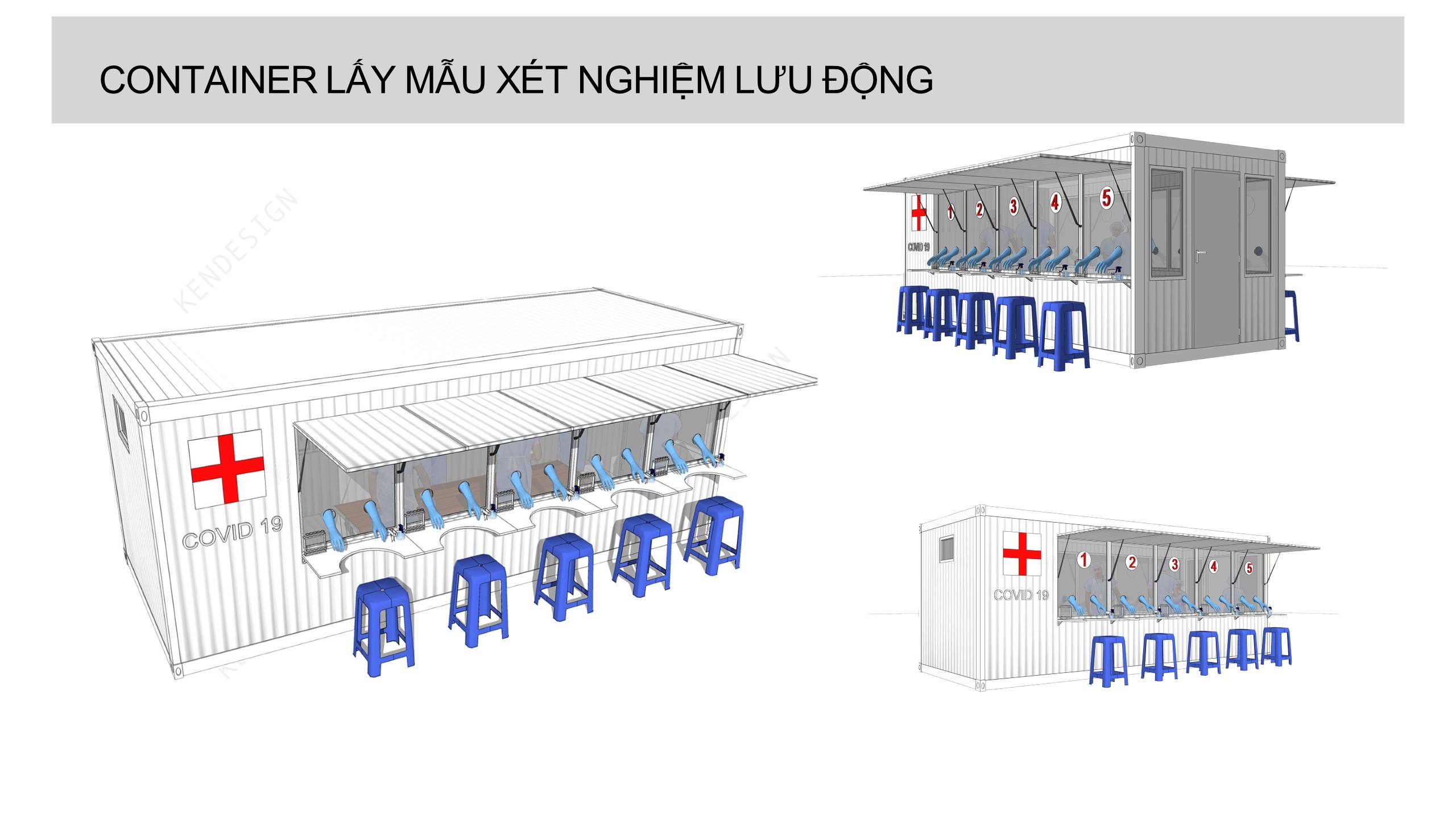 Thiết kế container lấy mẫu xét nghiệm lưu động phục vụ công tác chống dịch Covid 19