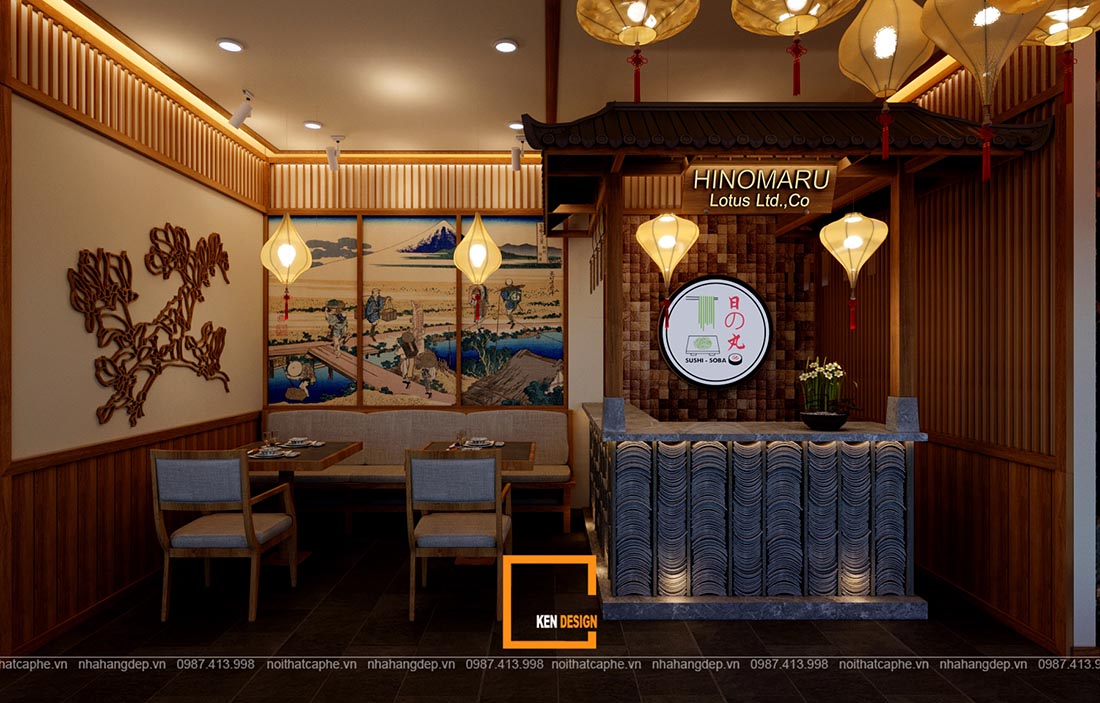 bản vẽ 3D thiết kế nhà hàng