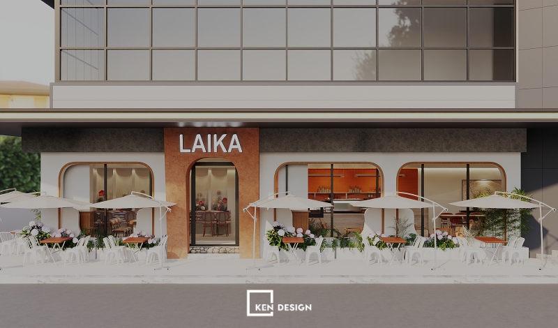 Thiết kế quán cafe Laika tại Bắc Ninh: Sự kết hợp hoàn hảo giữa phong cách hiện đại và Địa Trung Hải