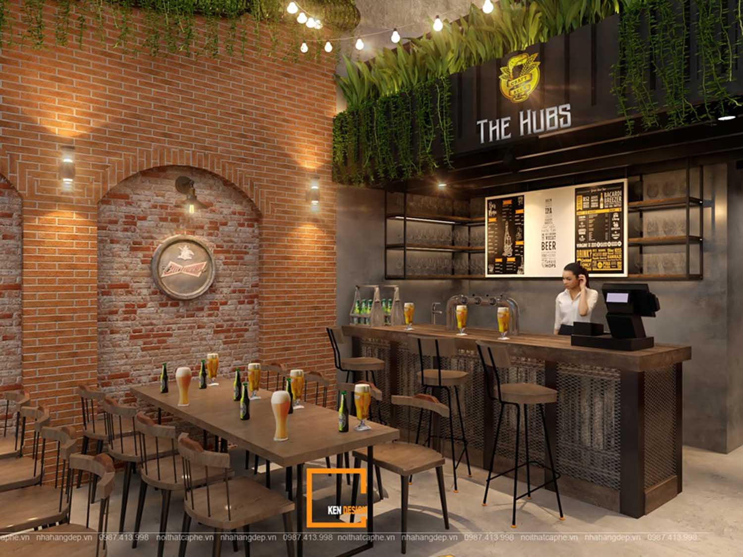 Thiết kế nhà hàng beer The Hubs