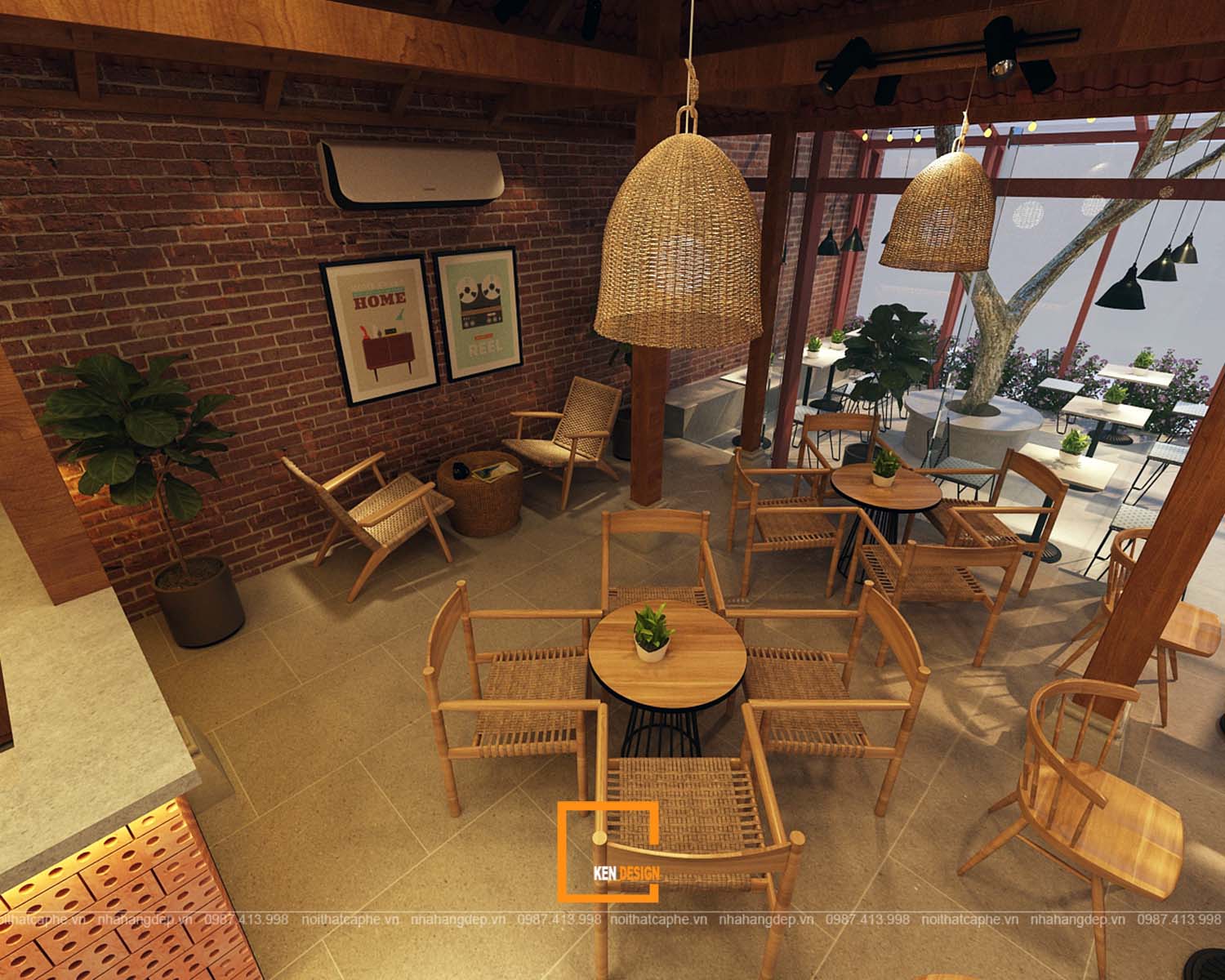 thiết kế quán cafe tại hà tĩnh