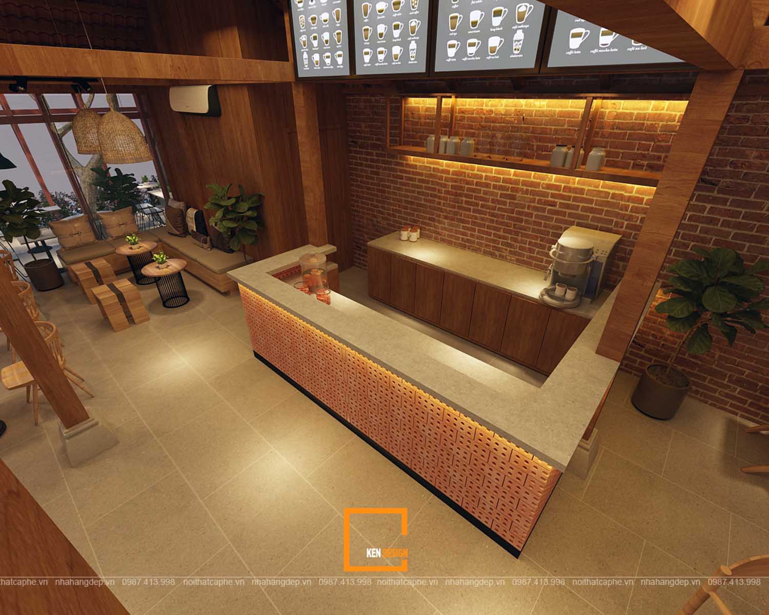 thiết kế quán cafe tại hà tĩnh