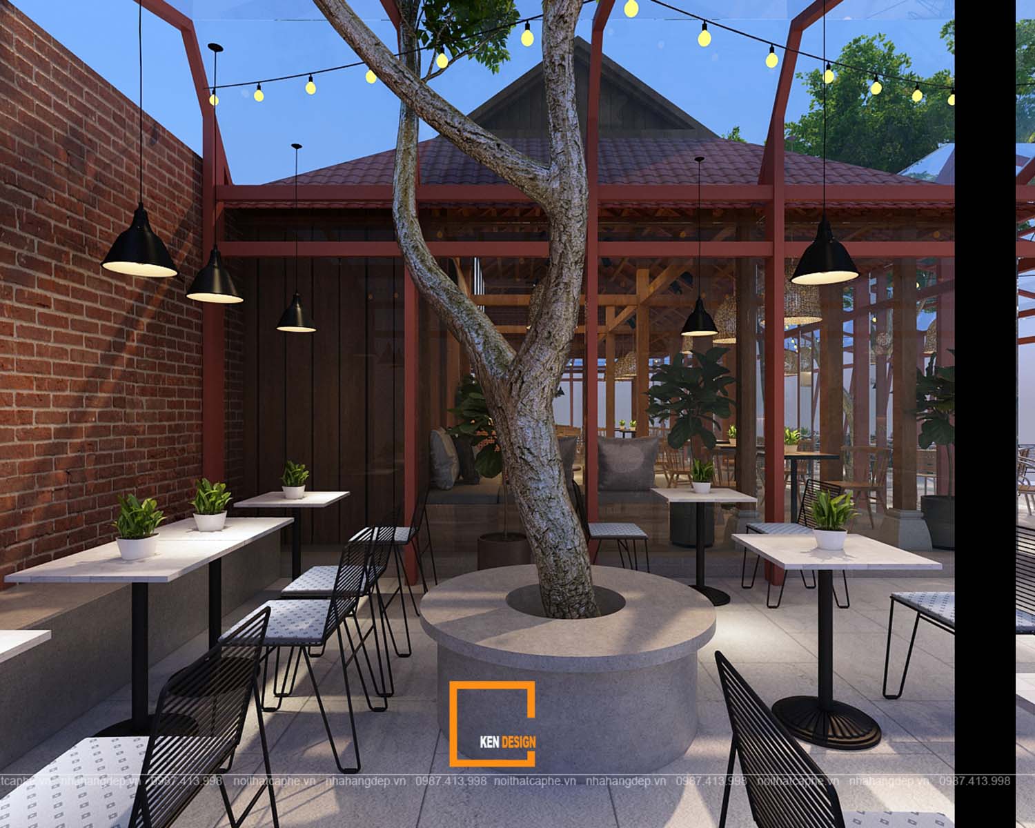 thiết kế quán cafe tại hà tĩnh