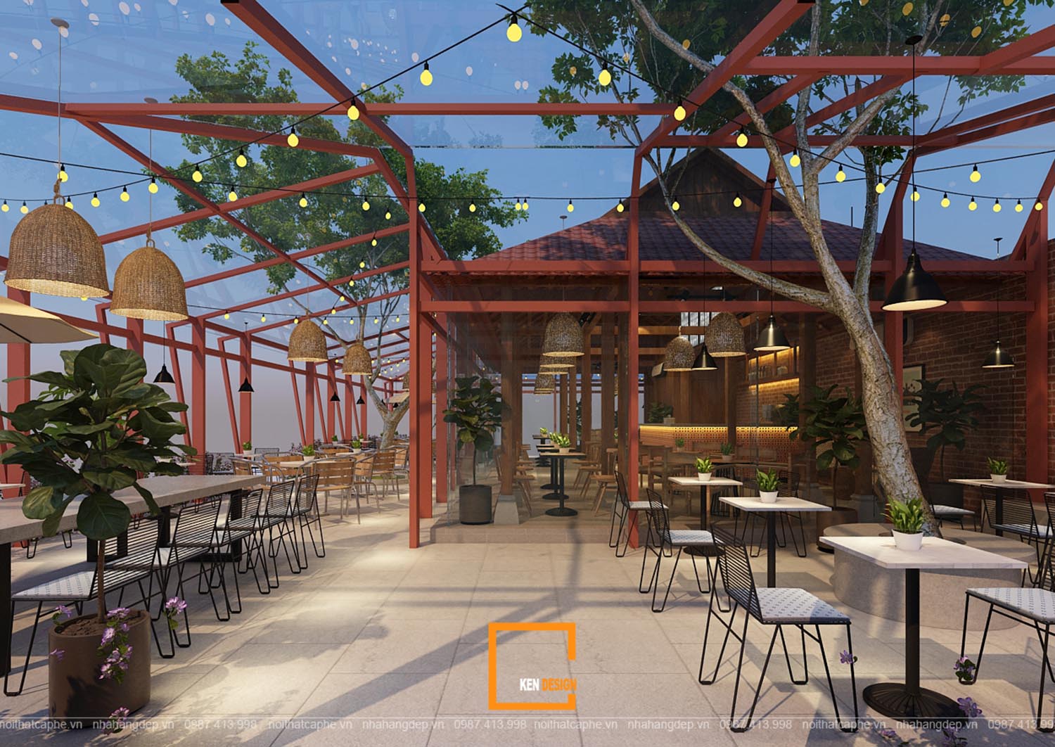 thiết kế quán cafe tại hà tĩnh