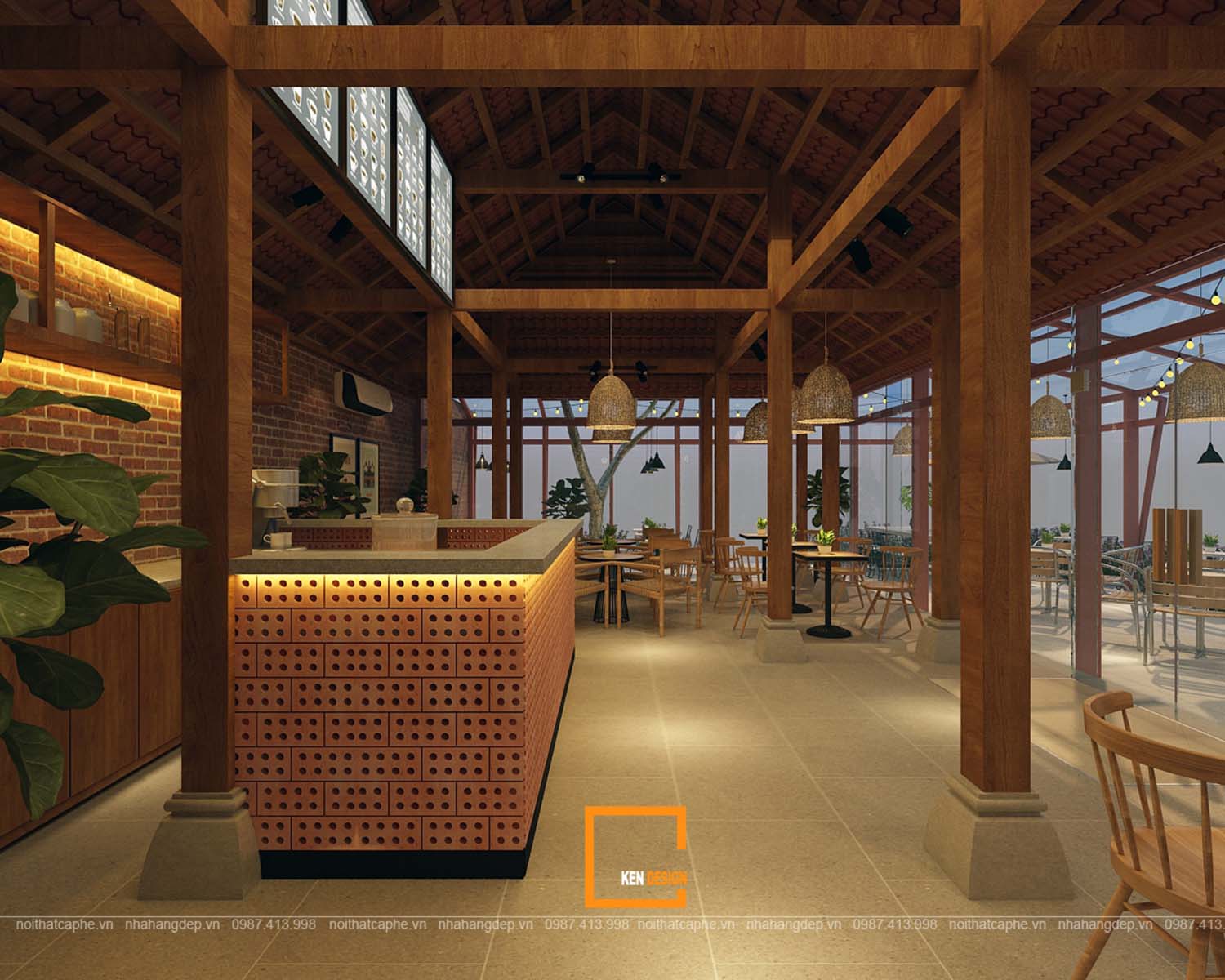 thiết kế quán cafe tại hà tĩnh