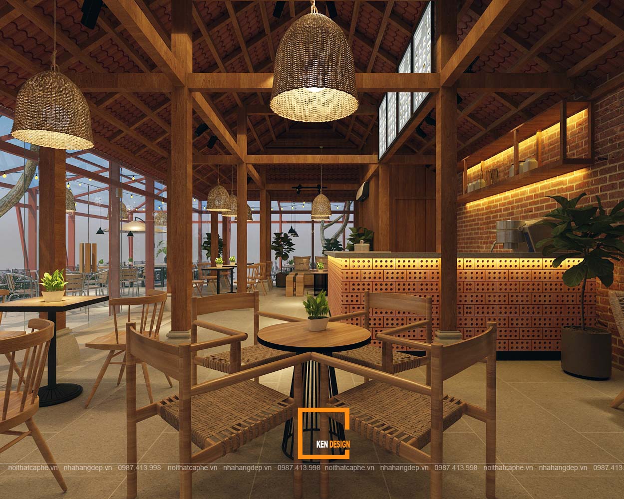 thiết kế quán cafe tại hà tĩnh