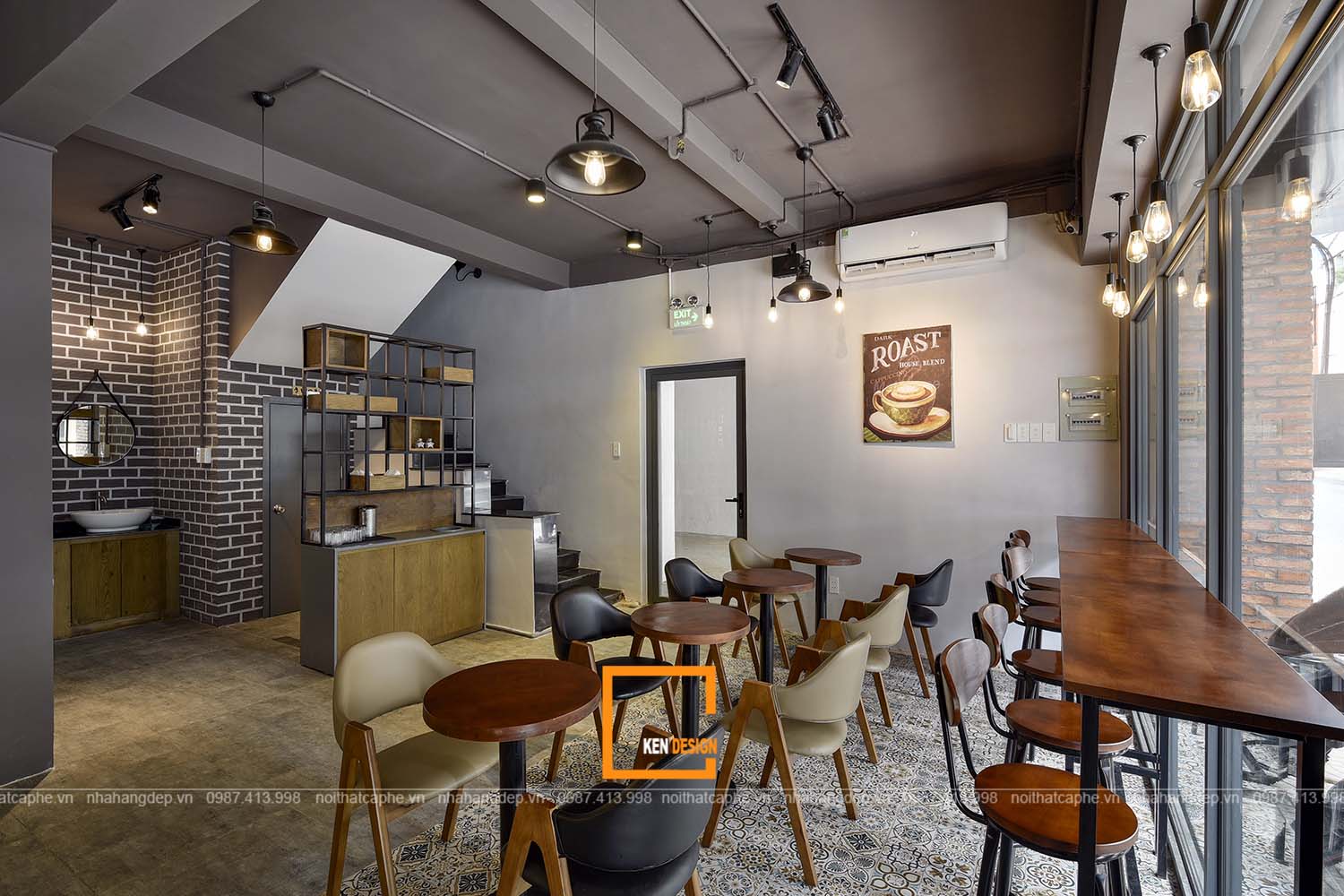 thiết kế quán cafe