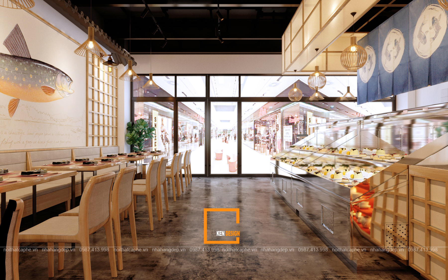 thiết kế nội thất nhà hàng