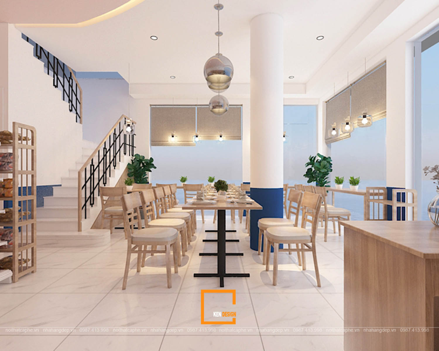 mẫu thiết kế nhà hàng tại Hà Nội 
