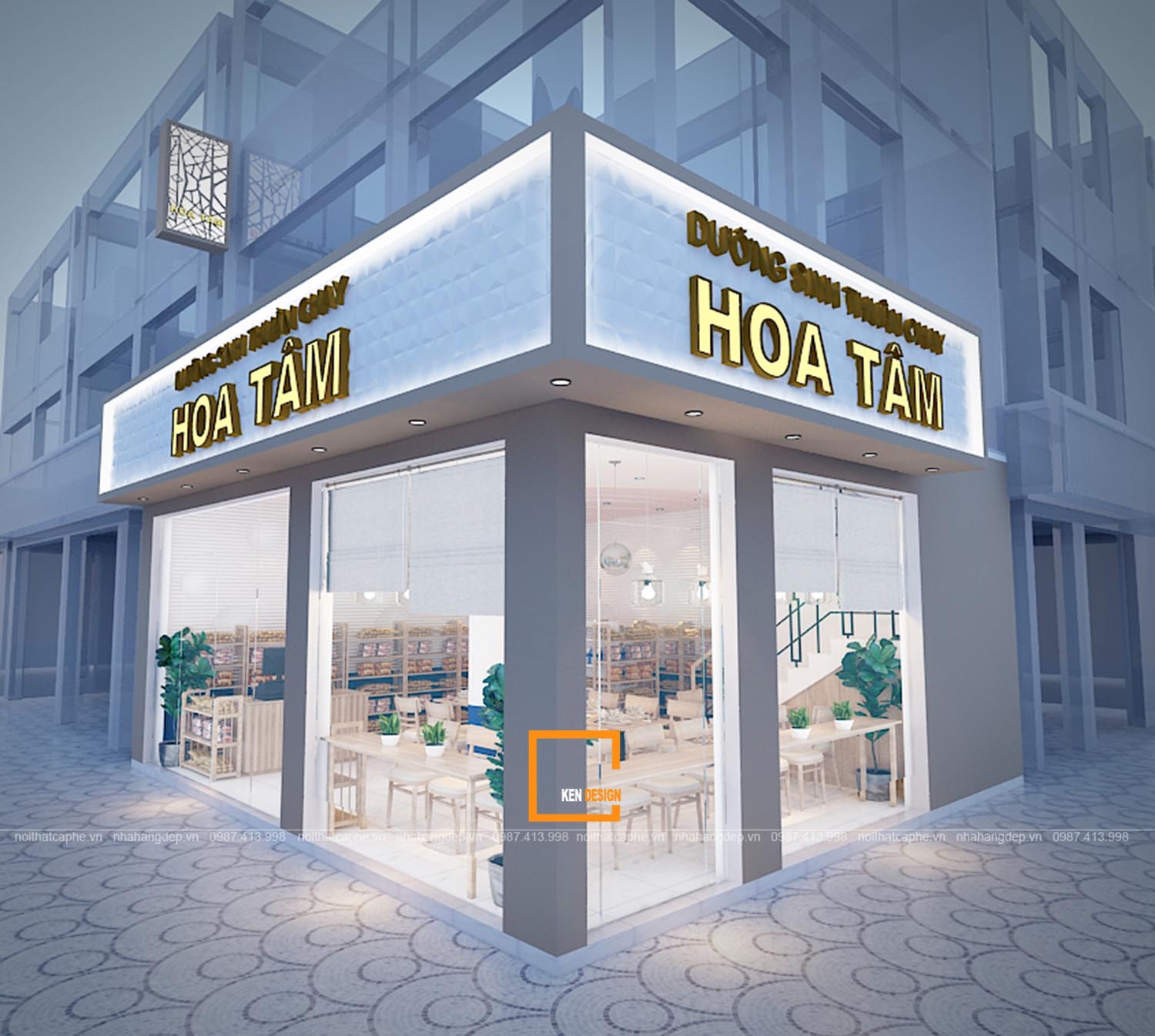  thi công ngoại thất nhà hàng