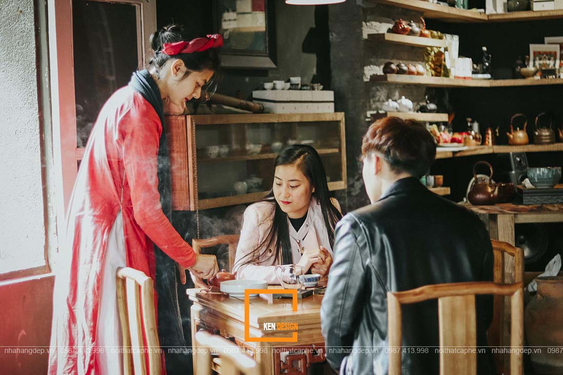 thiết kế quán trà đạo