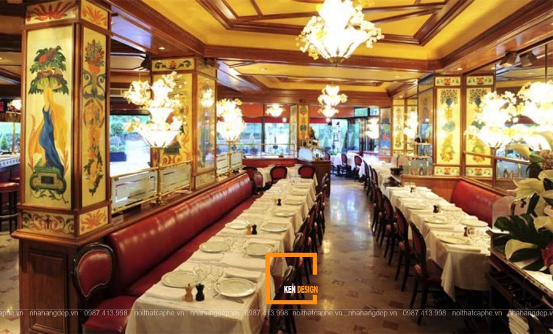 Thiết kế nhà hàng phong cách cổ điển