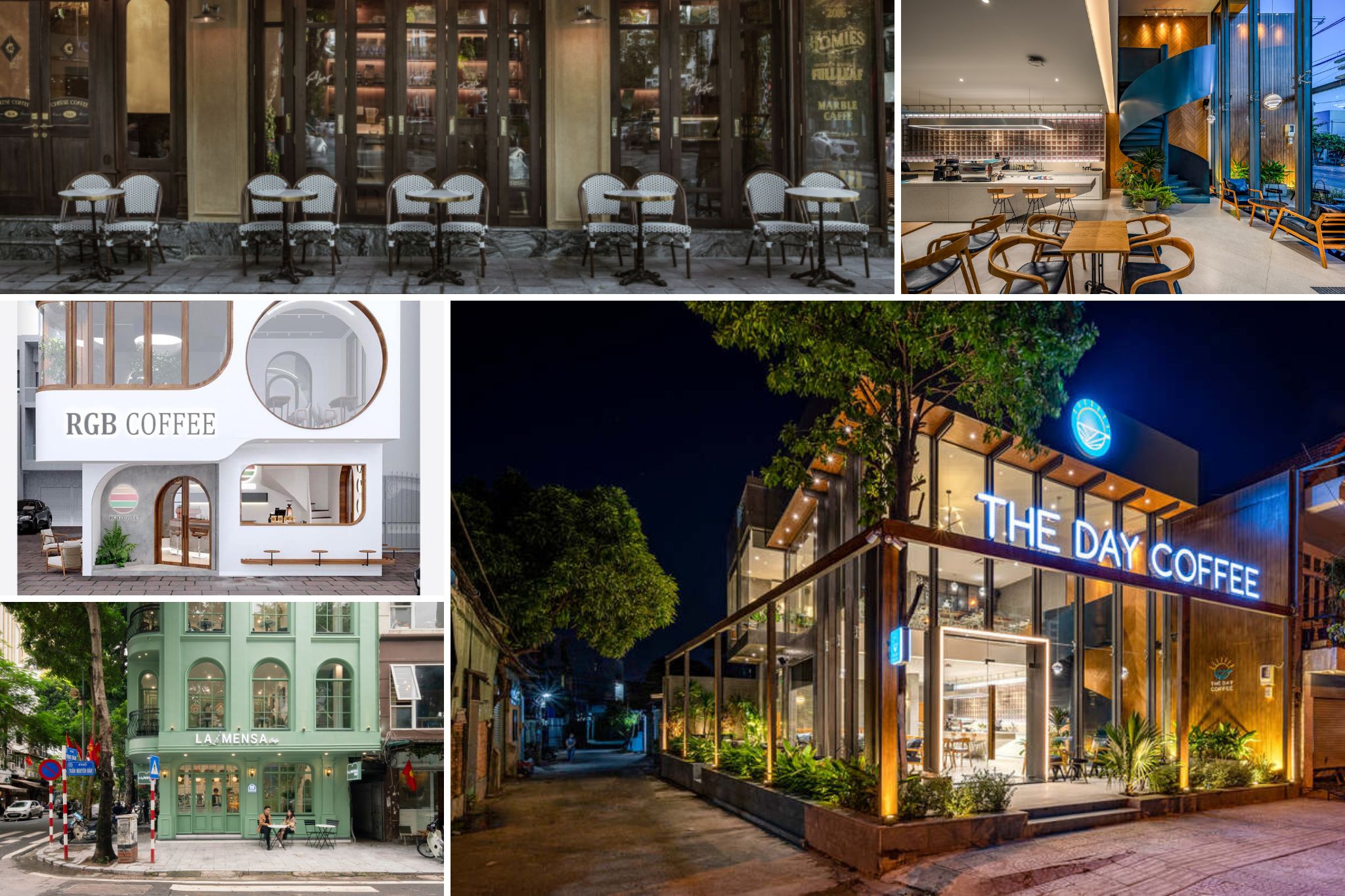 Điểm danh top 20 mẫu thiết kế quán cafe 2 mặt tiền đẹp ấn tượng