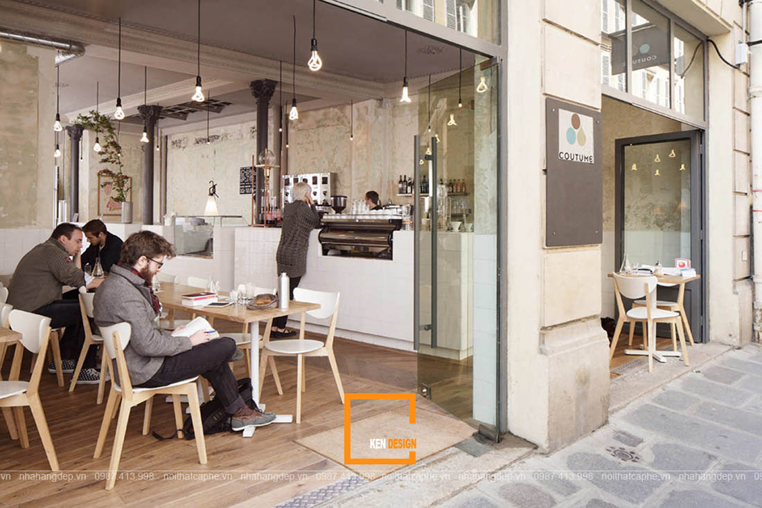 thiết kế quán cafe phong cách Bắc Âu