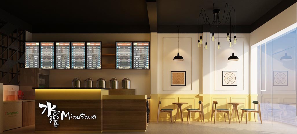 Thiết kế quán trà sữa Mizusawa
