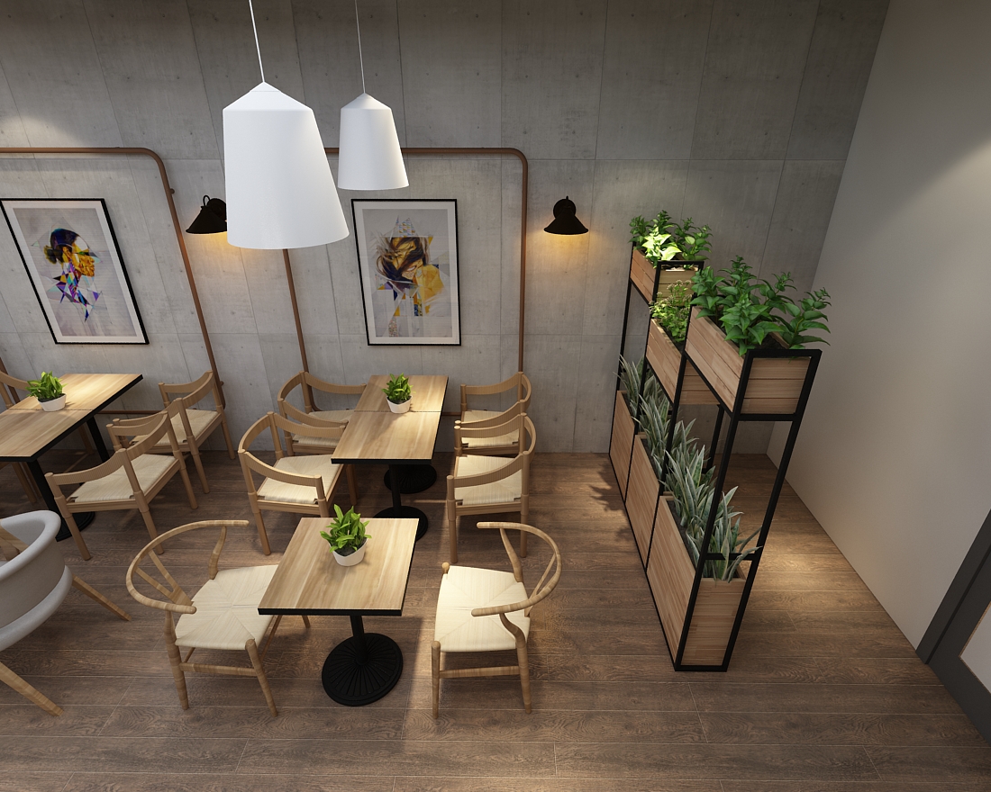 thiết kế quán cafe văn phòng 