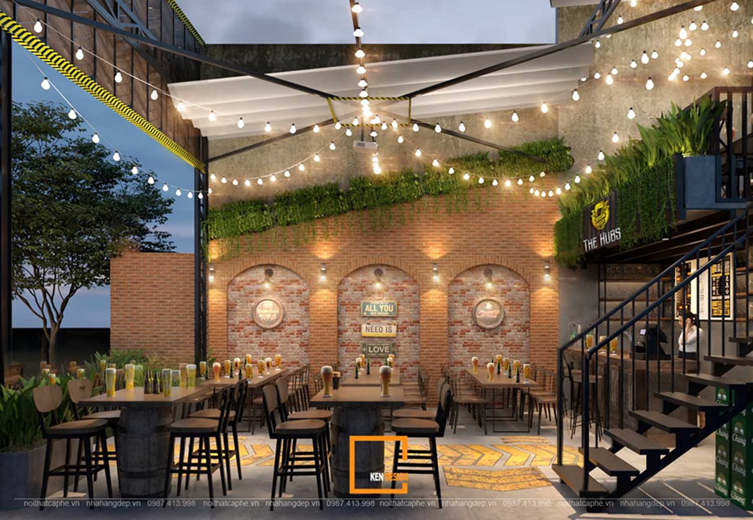 mẫu thiết kế nhà hàng