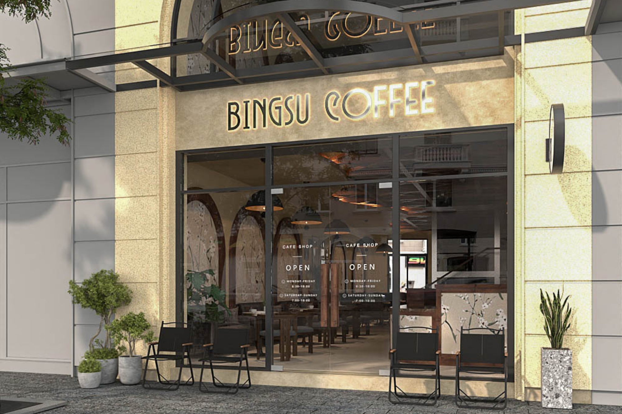Thiết kế quán Bingsu Tea Coffee - Hơi thở châu Âu giữa lòng Ocean Park